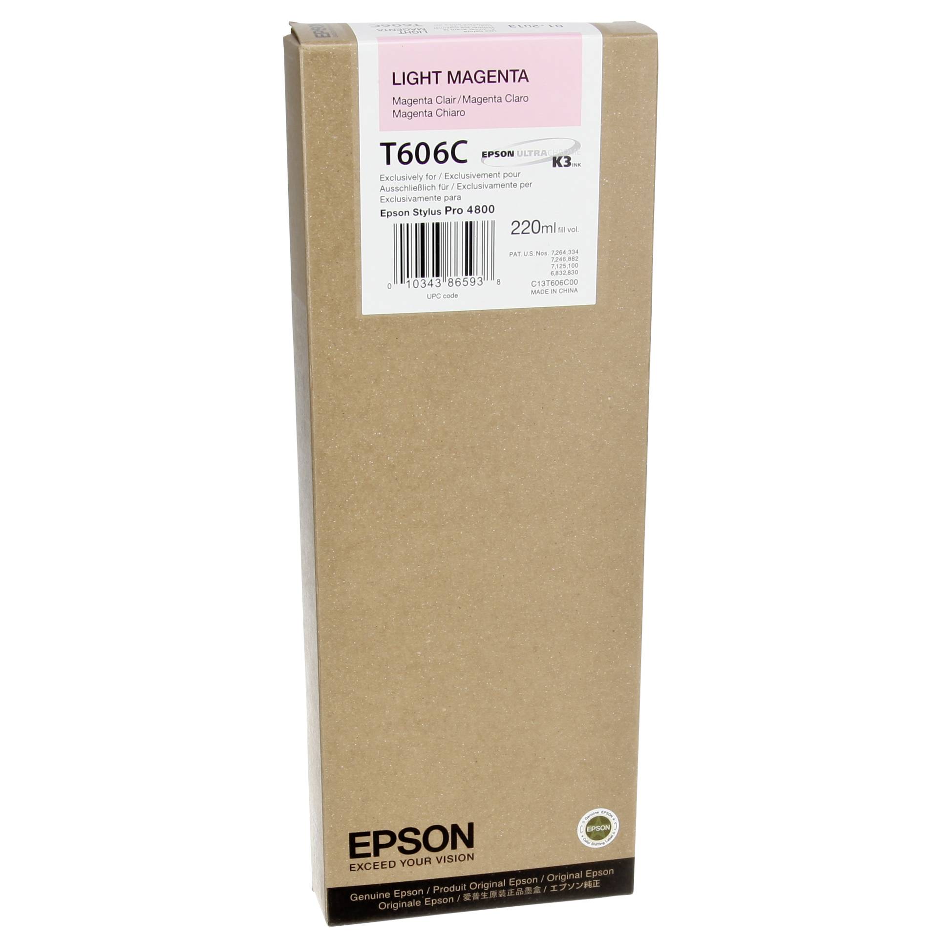 Epson cartuccia light magenta T 606  220 ml     T 606C