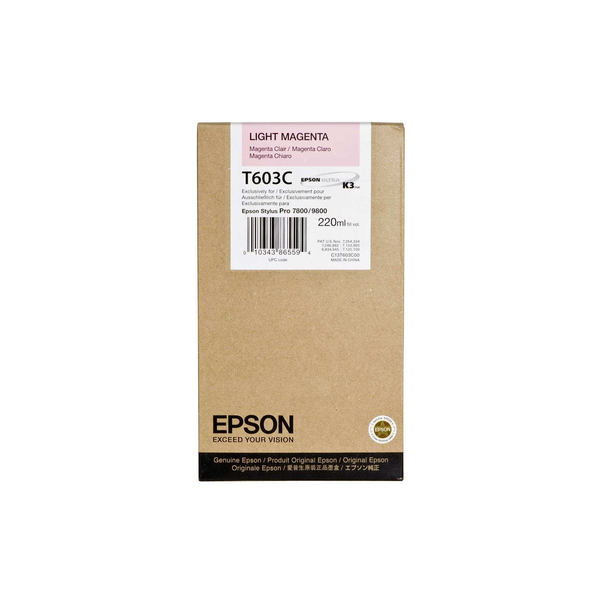 Epson cartuccia     light magenta T 603  220 ml     T 603C