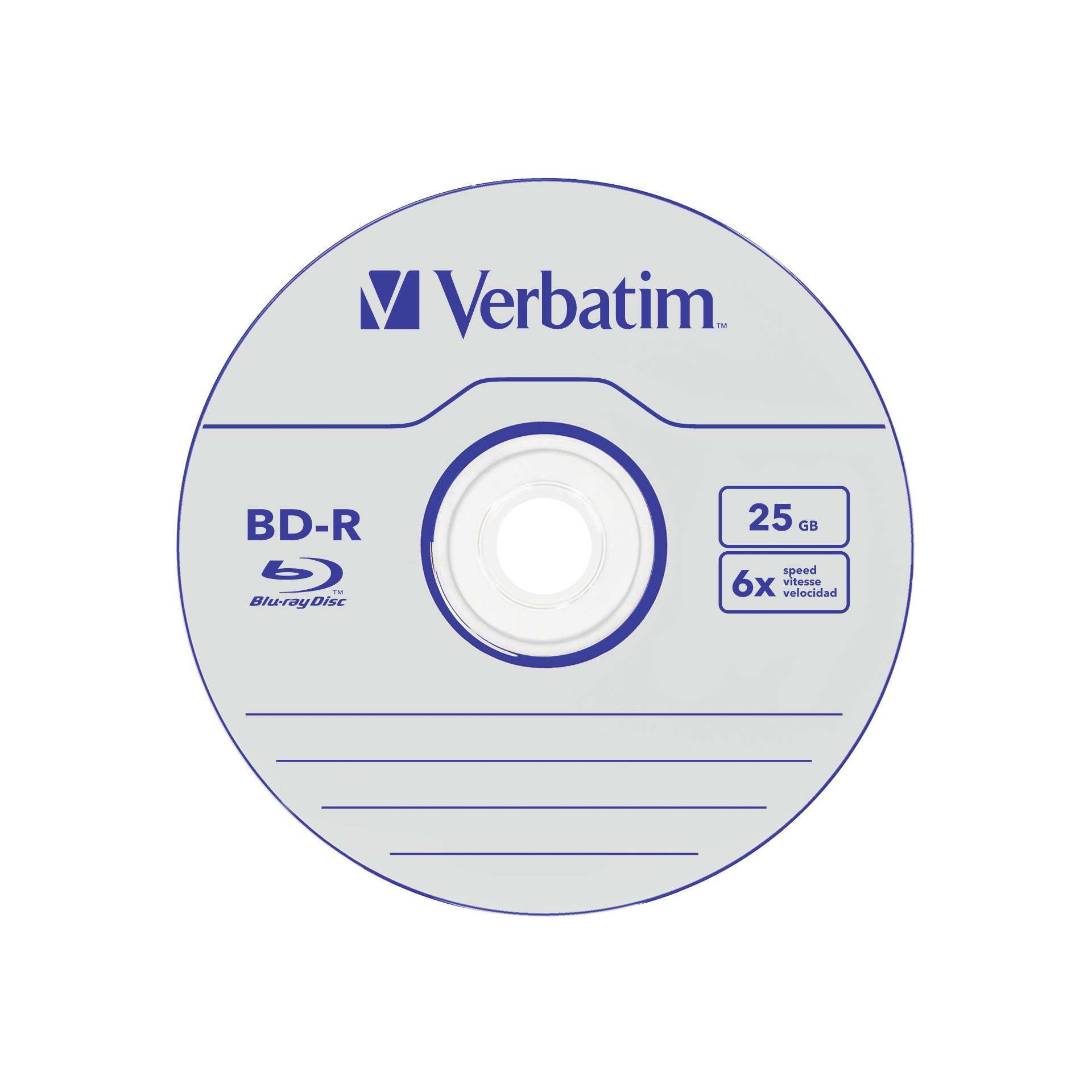 1x5 Verbatim BD-R Blu-Ray 25GB 6x Speed Datalife No-ID Jewel