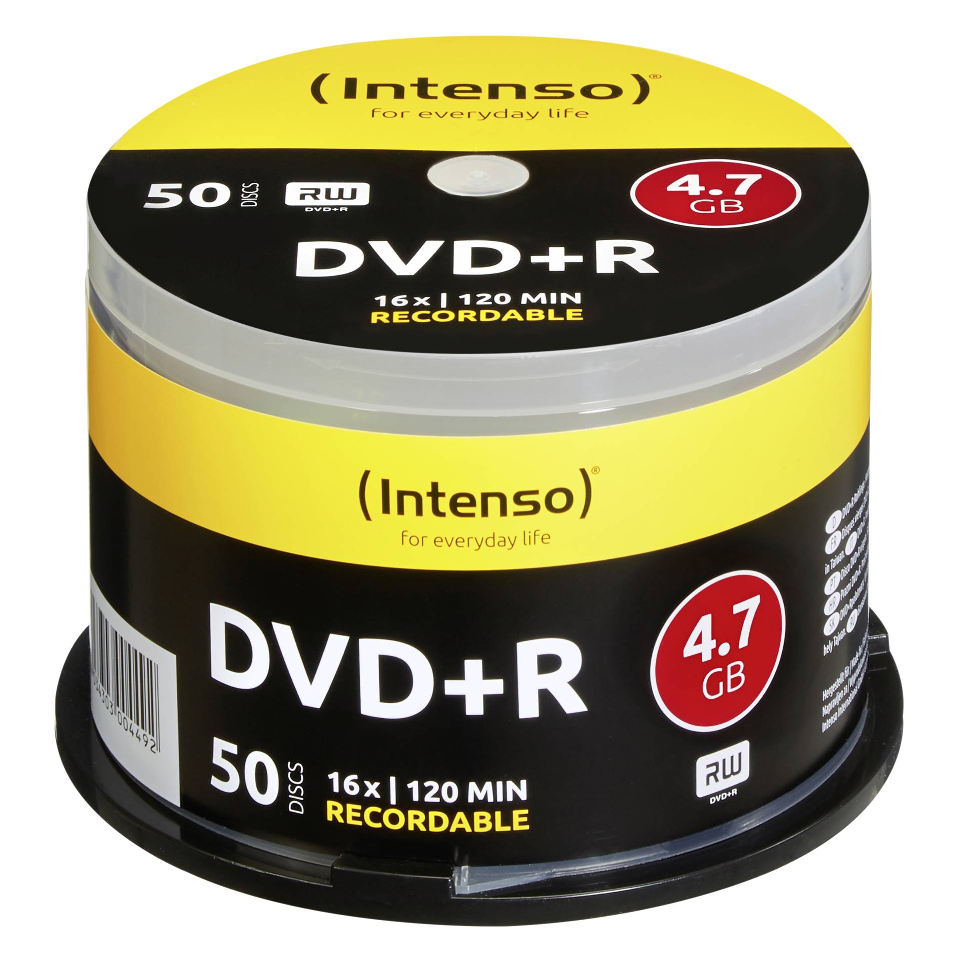 1x50 Intenso DVD+R 4,7GB 16x Speed, Cakebox