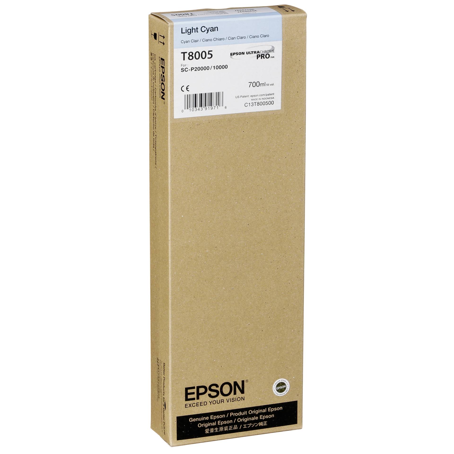 Epson cartuccia UltraChrome Pro light ciano 700 ml T 8005