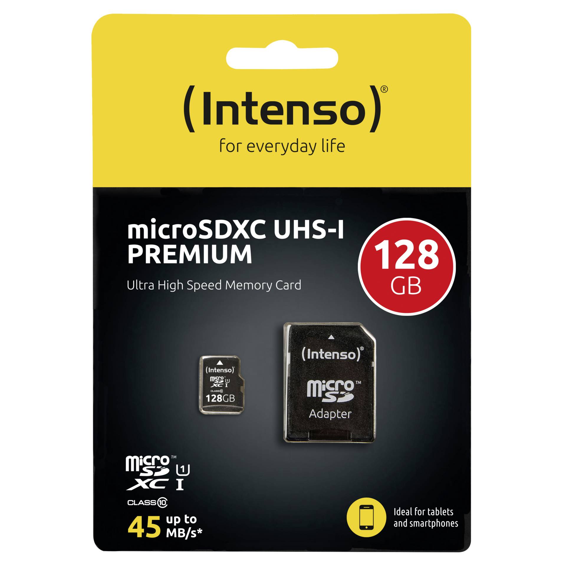 Intenso microSDXC Cards    128GB Premium Class 10 UHS-I