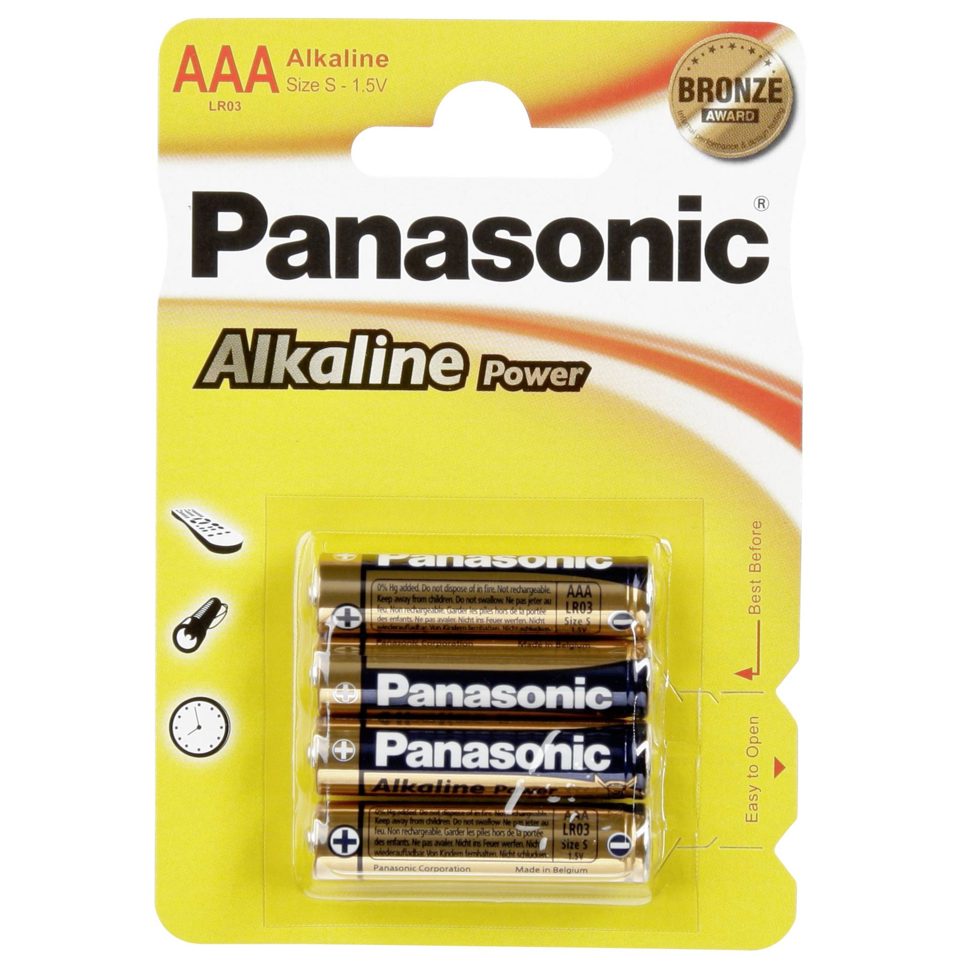 1x4 Panasonic Alkaline Power Micro AAA LR03