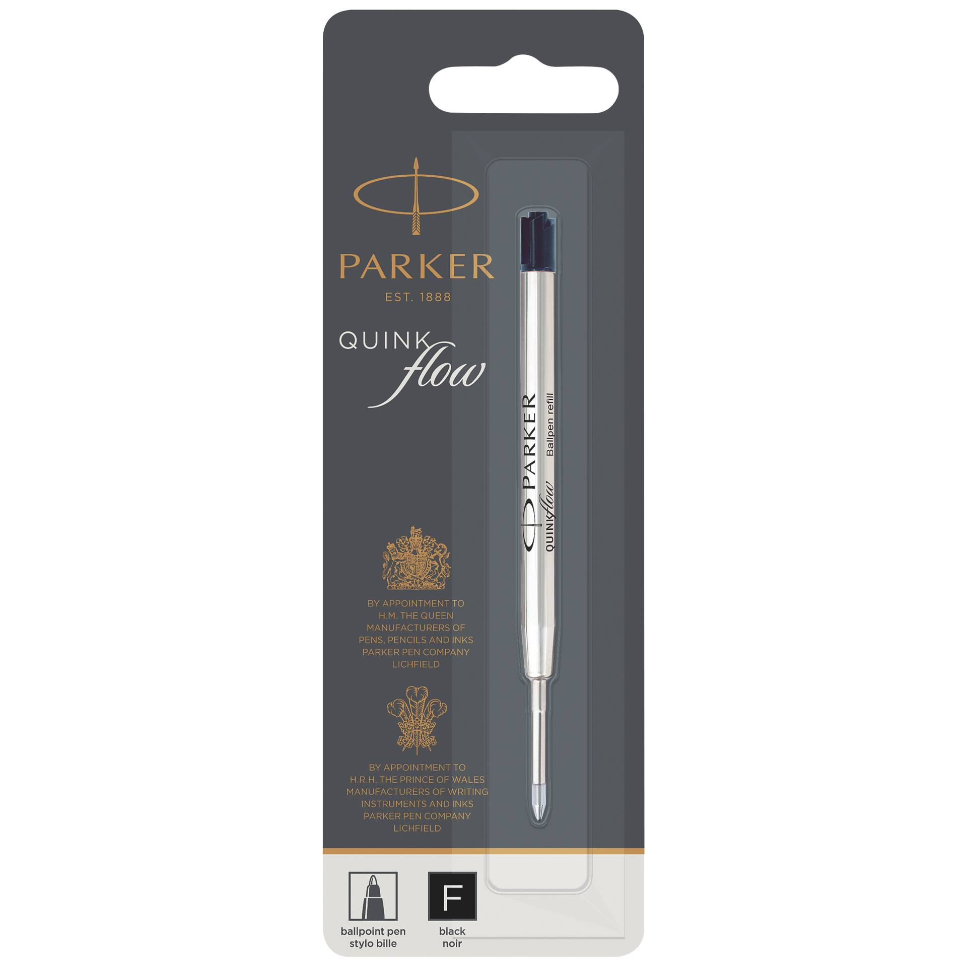 Parker Quinkflow Mine F nero penna (Blister)