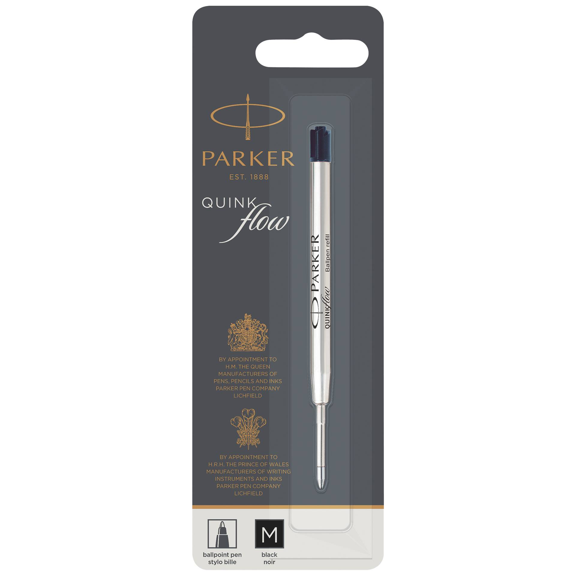 Parker Quinkflow Mine M nero penna (Blister)