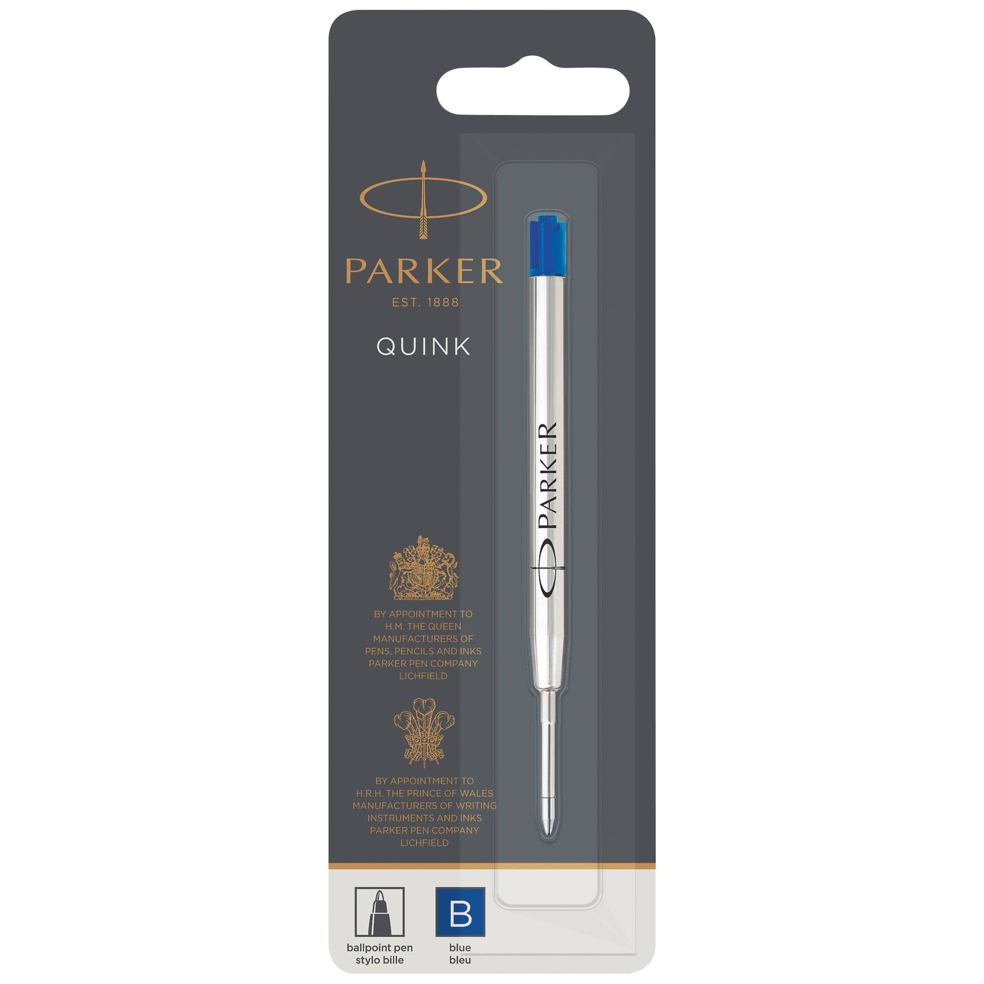 Parker Quinkflow Mine B blu penna (Blister)