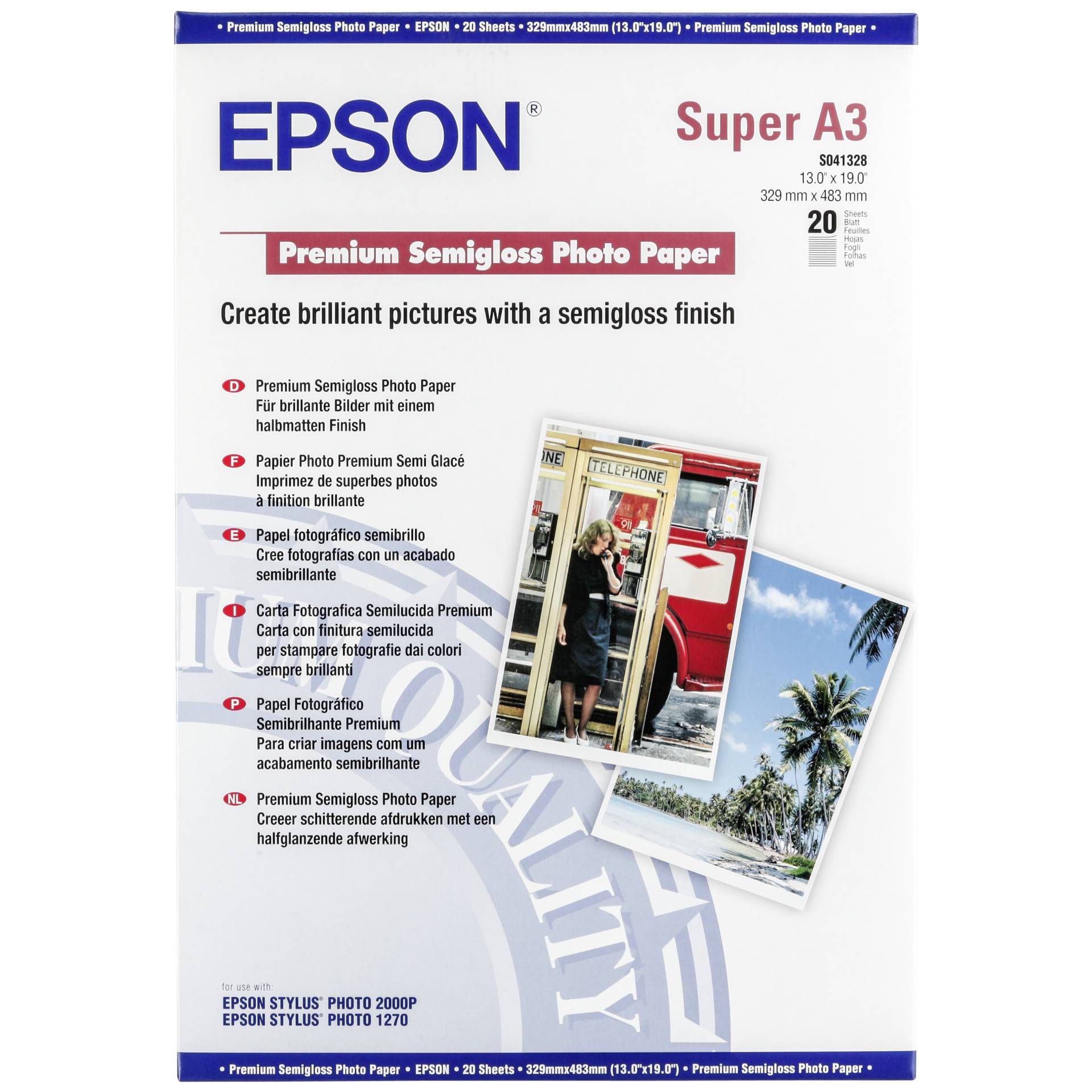 Epson Premium Semigloss Photo A 3+, 20 fogli, 251 g   S 0413