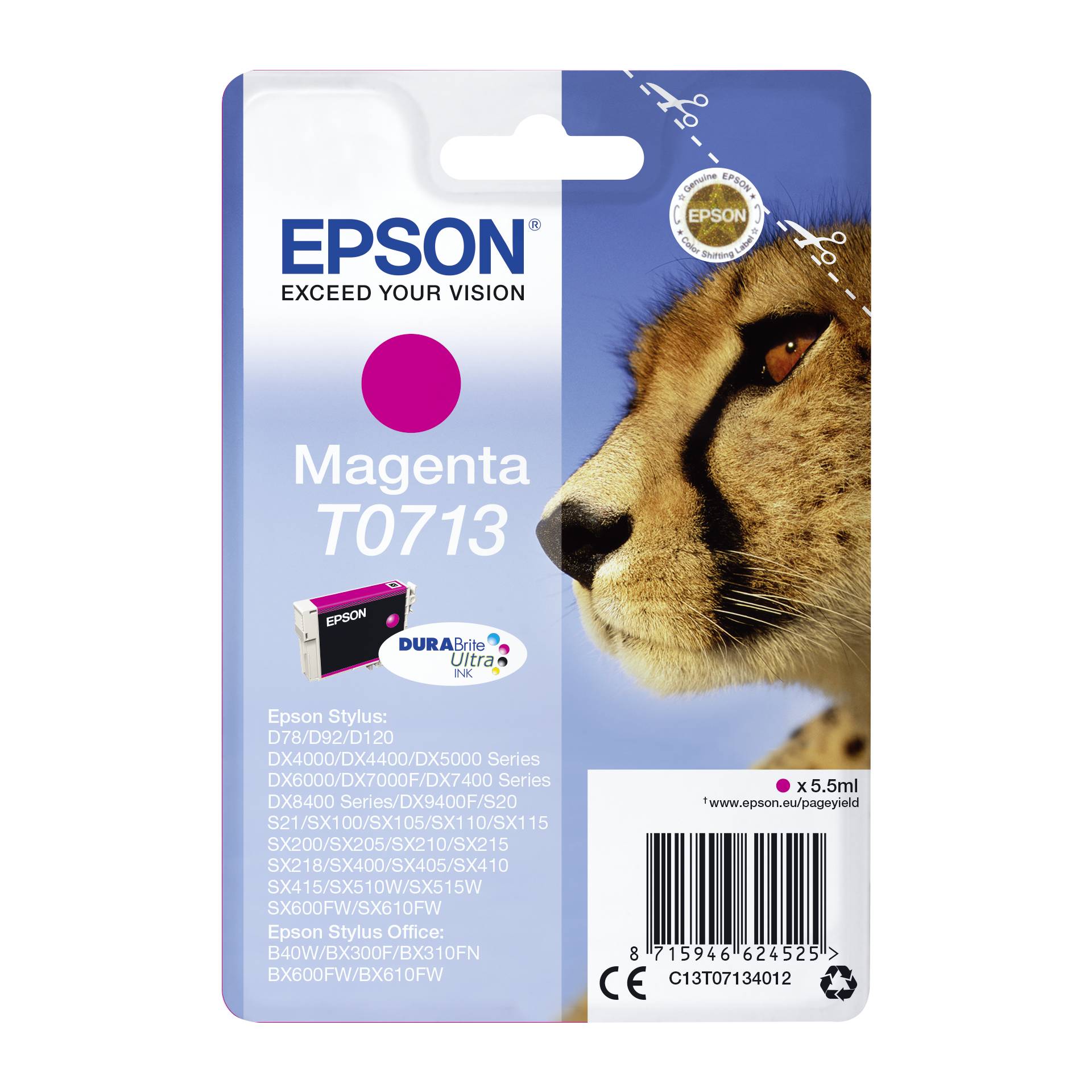 Epson cartuccia magenta DURABrite T 071           T 0713