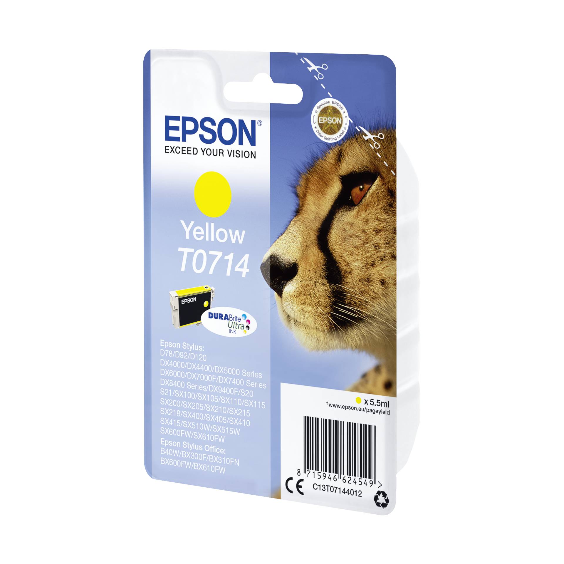 Epson cartuccia giallo DURABrite T 071           T 0714