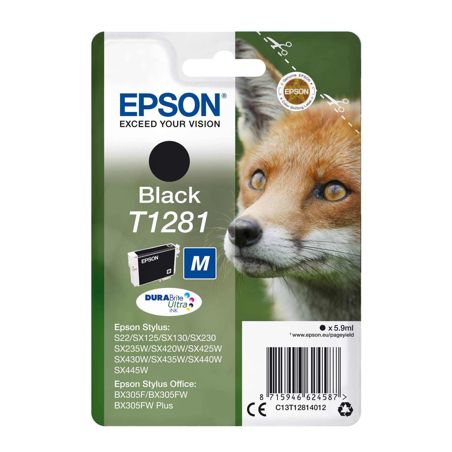 Epson cartuccia nero DURABrite T 128           T 1281