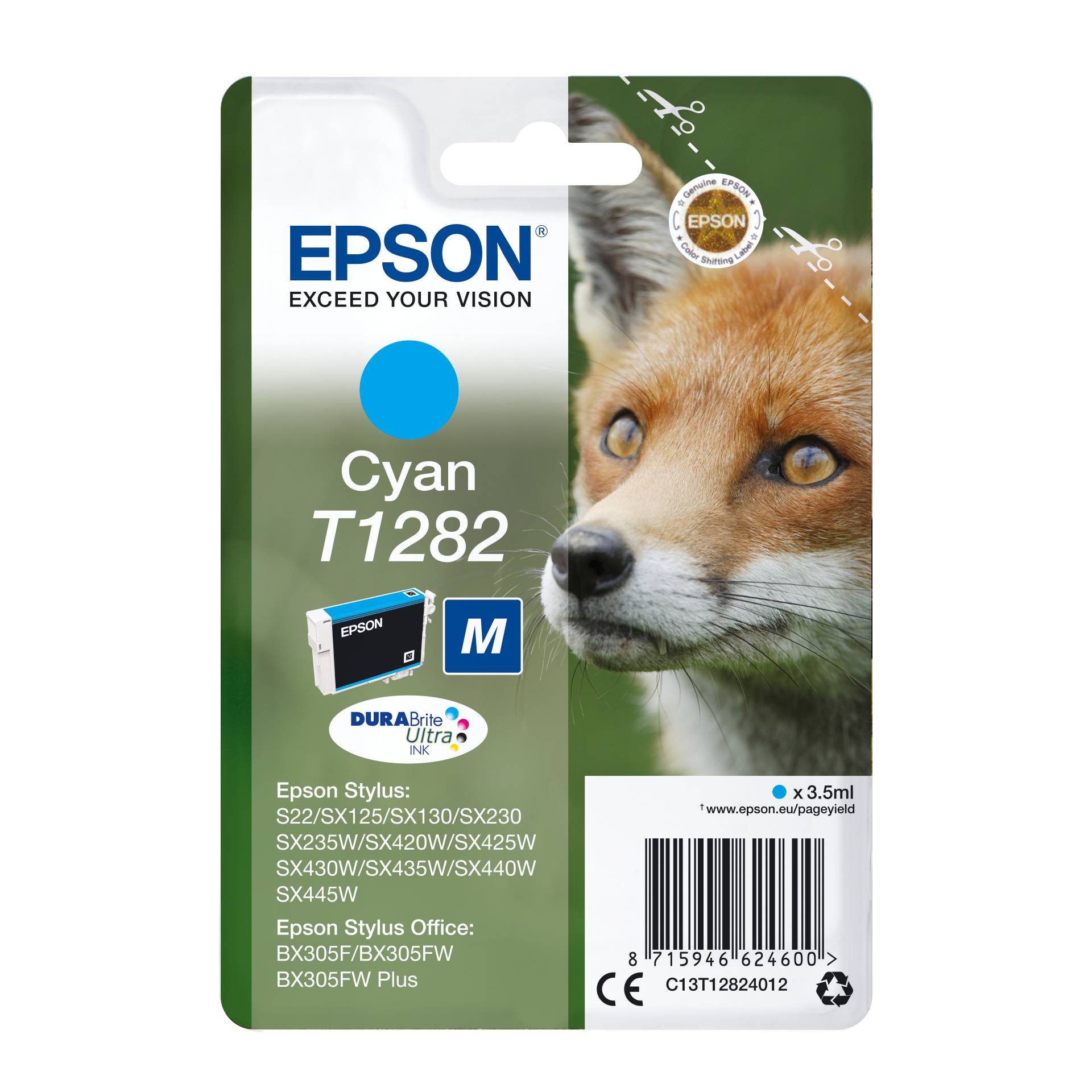 Epson cartuccia ciano DURABrite T 128           T 1282
