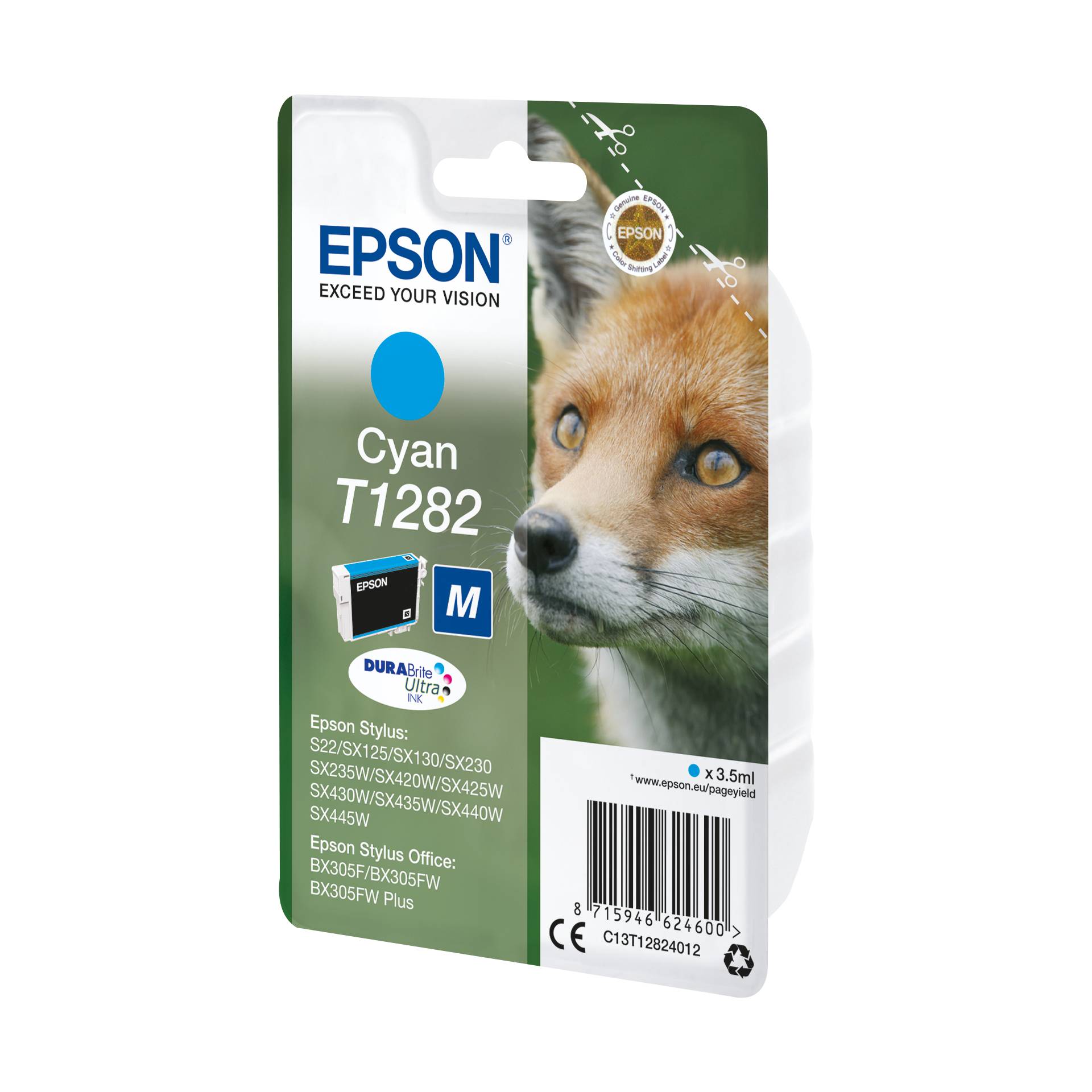 Epson cartuccia ciano DURABrite T 128           T 1282