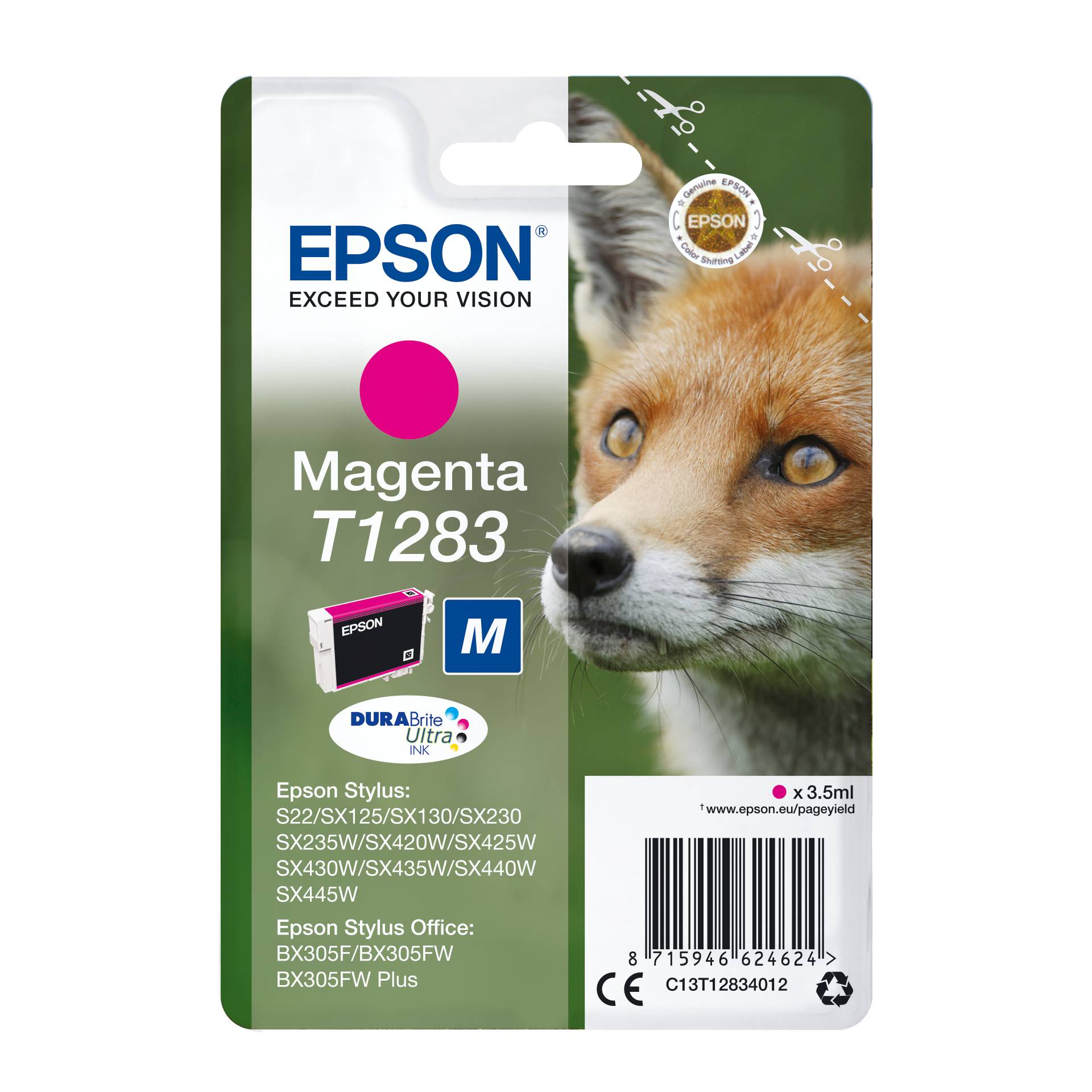 Epson cartuccia magenta DURABrite T 128           T 1283
