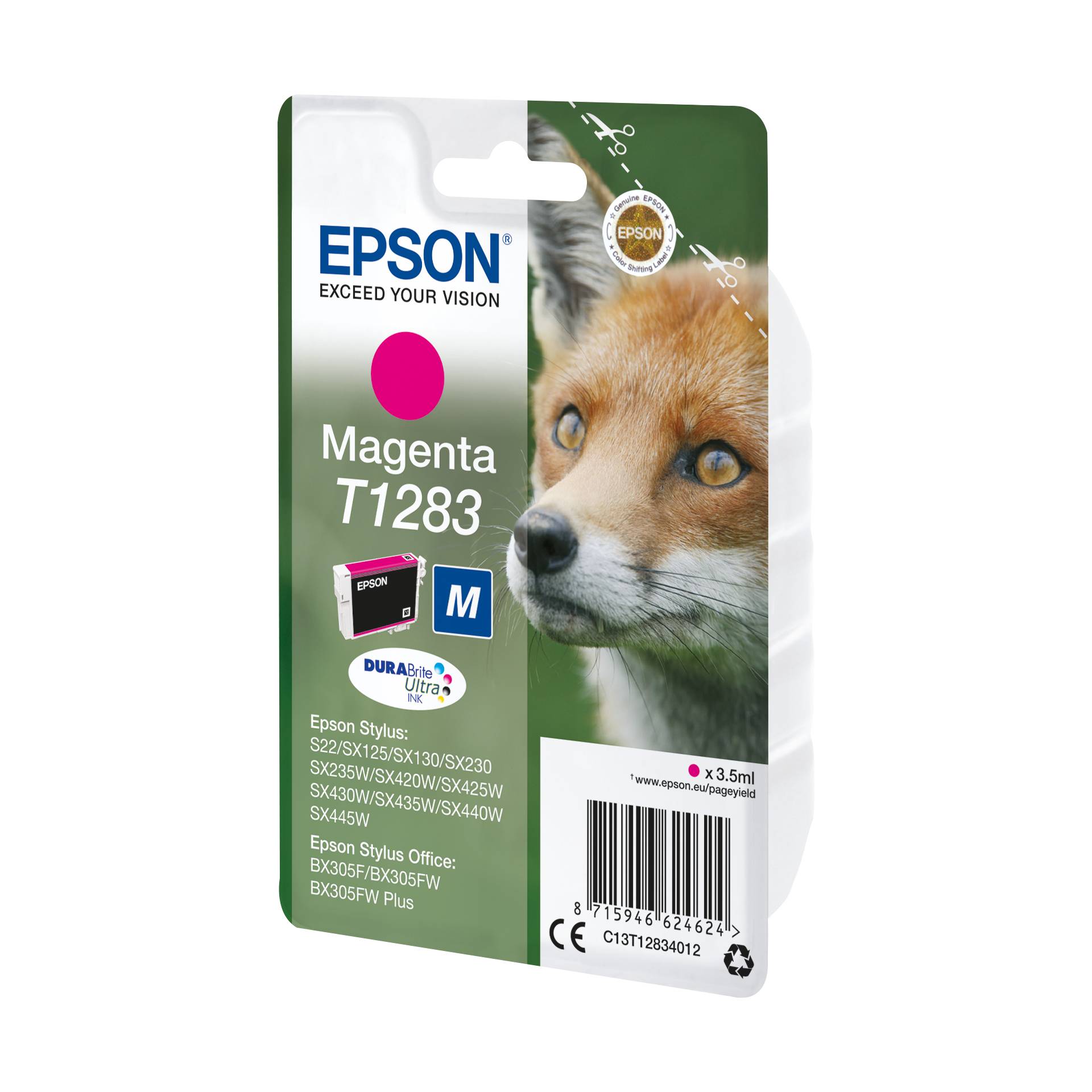 Epson cartuccia magenta DURABrite T 128           T 1283