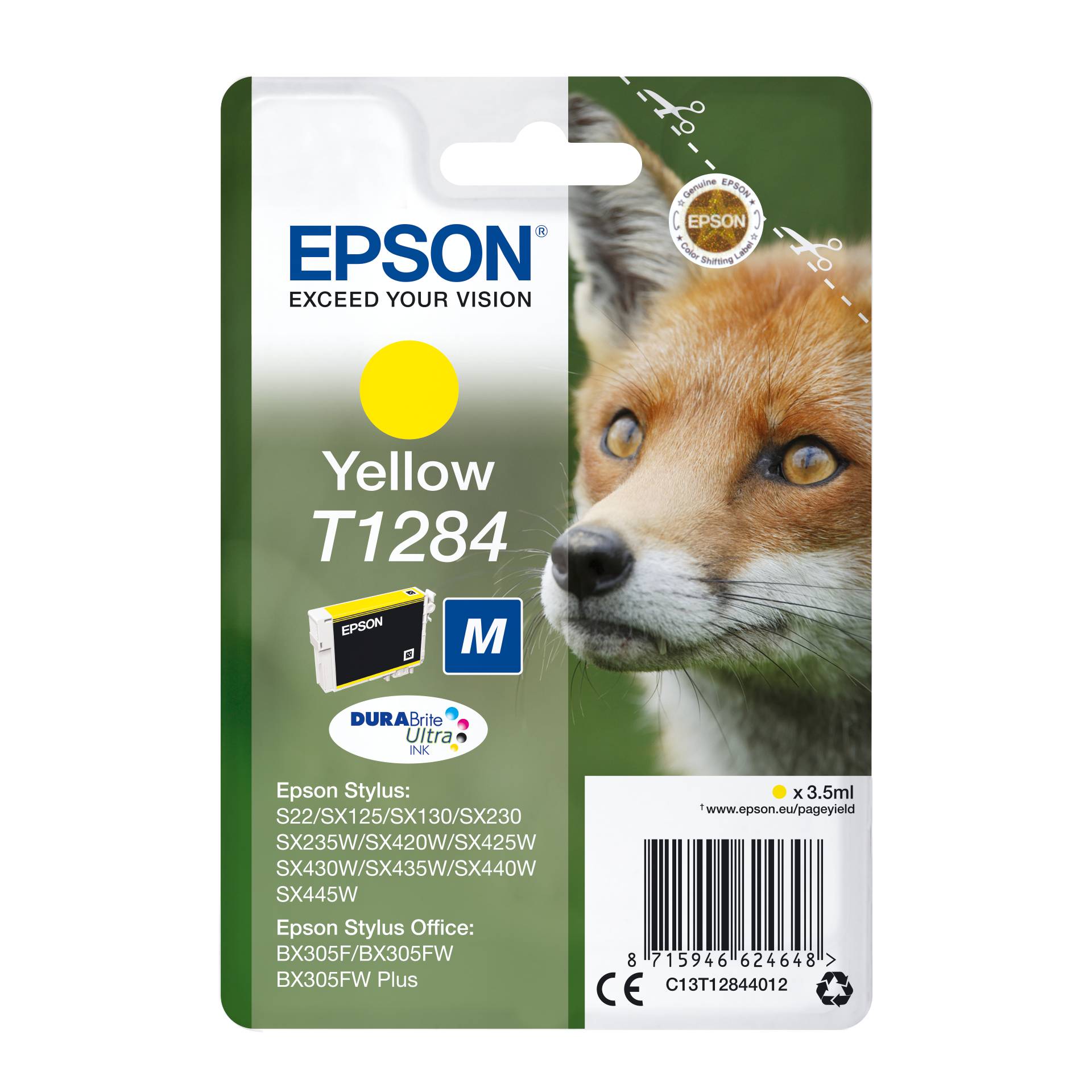 Epson cartuccia giallo DURABrite T 128           T 1284
