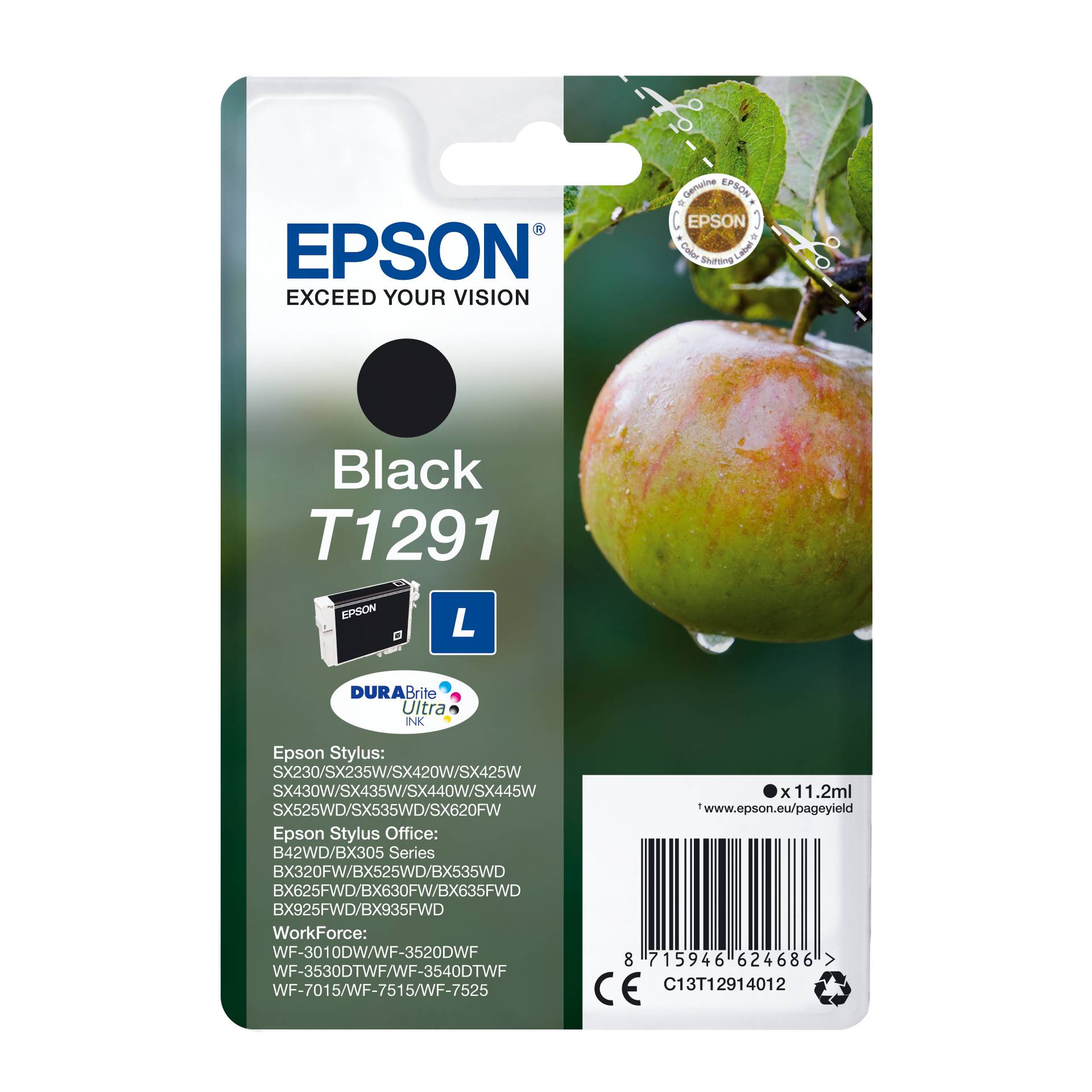 Epson cartuccia nero DURABrite T 129           T 1291
