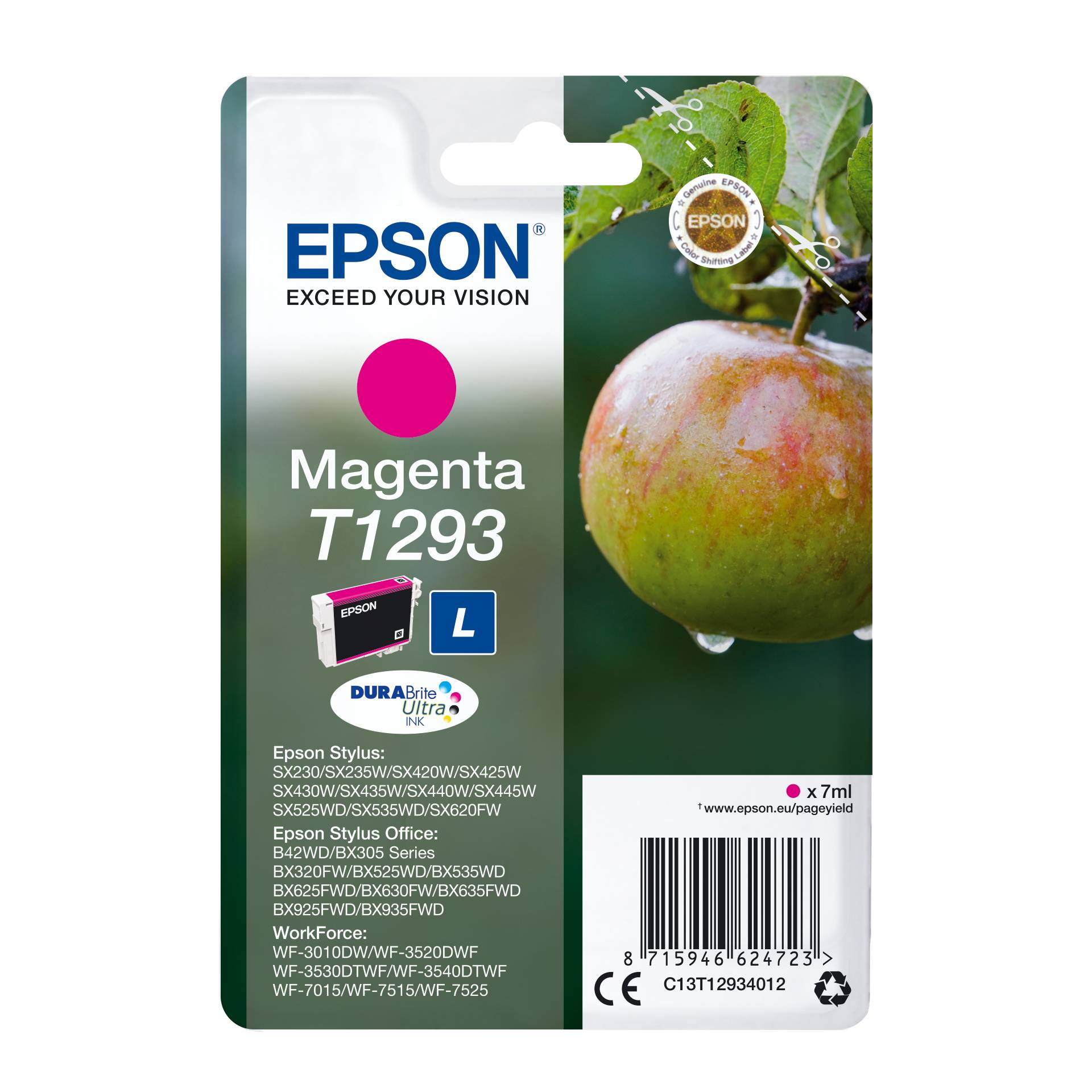 Epson cartuccia magenta DURABrite T 129           T 1293