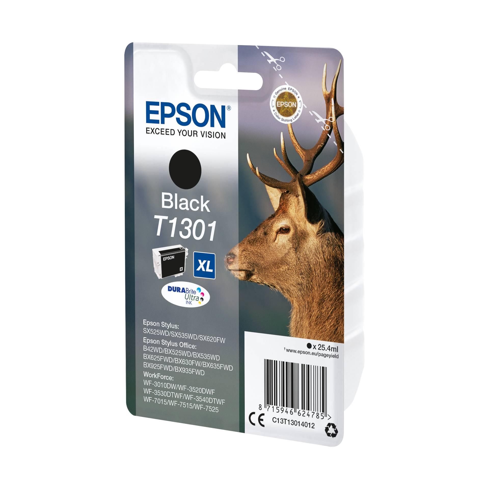 Epson cartuccia nero DURABrite T 130           T 1301