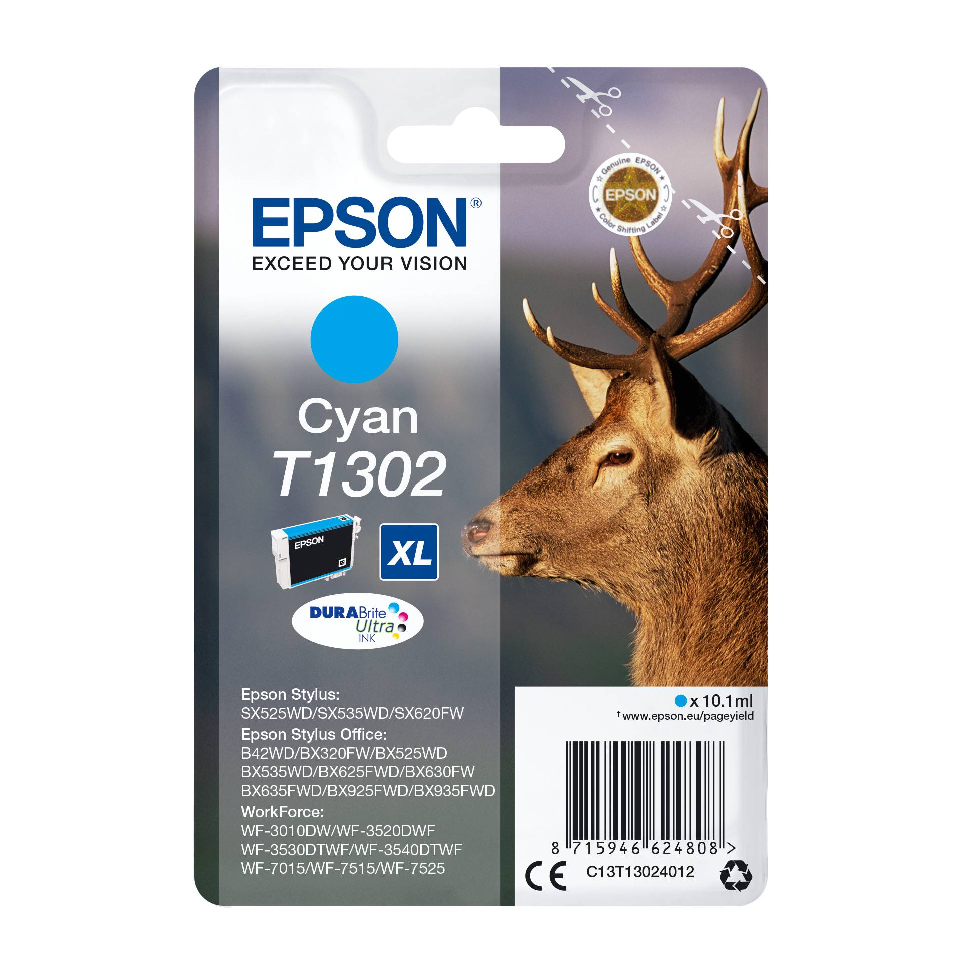 Epson cartuccia ciano DURABrite T 130           T 1302