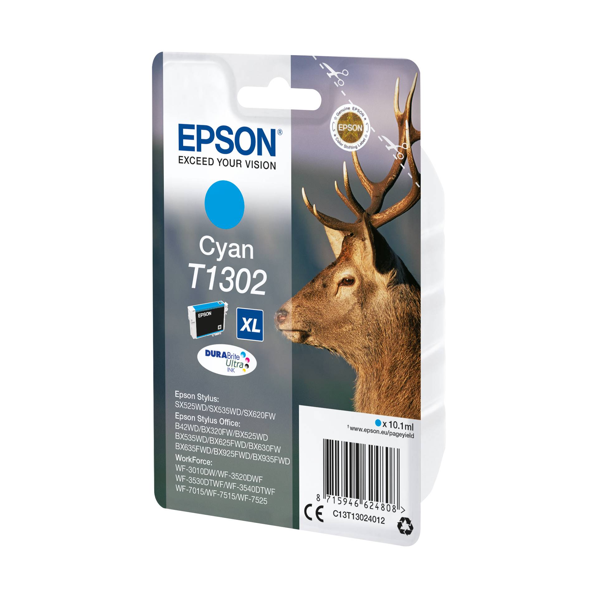 Epson cartuccia ciano DURABrite T 130           T 1302