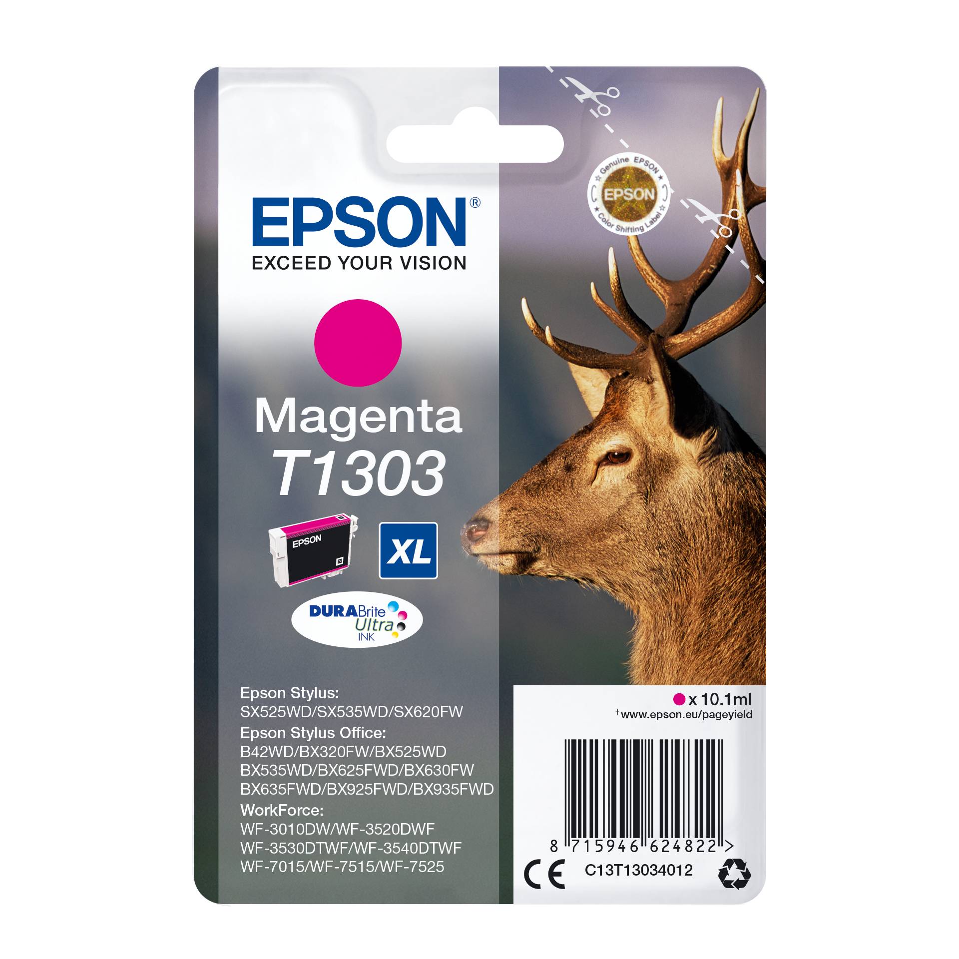 Epson cartuccia magenta DURABrite T 130           T 1303