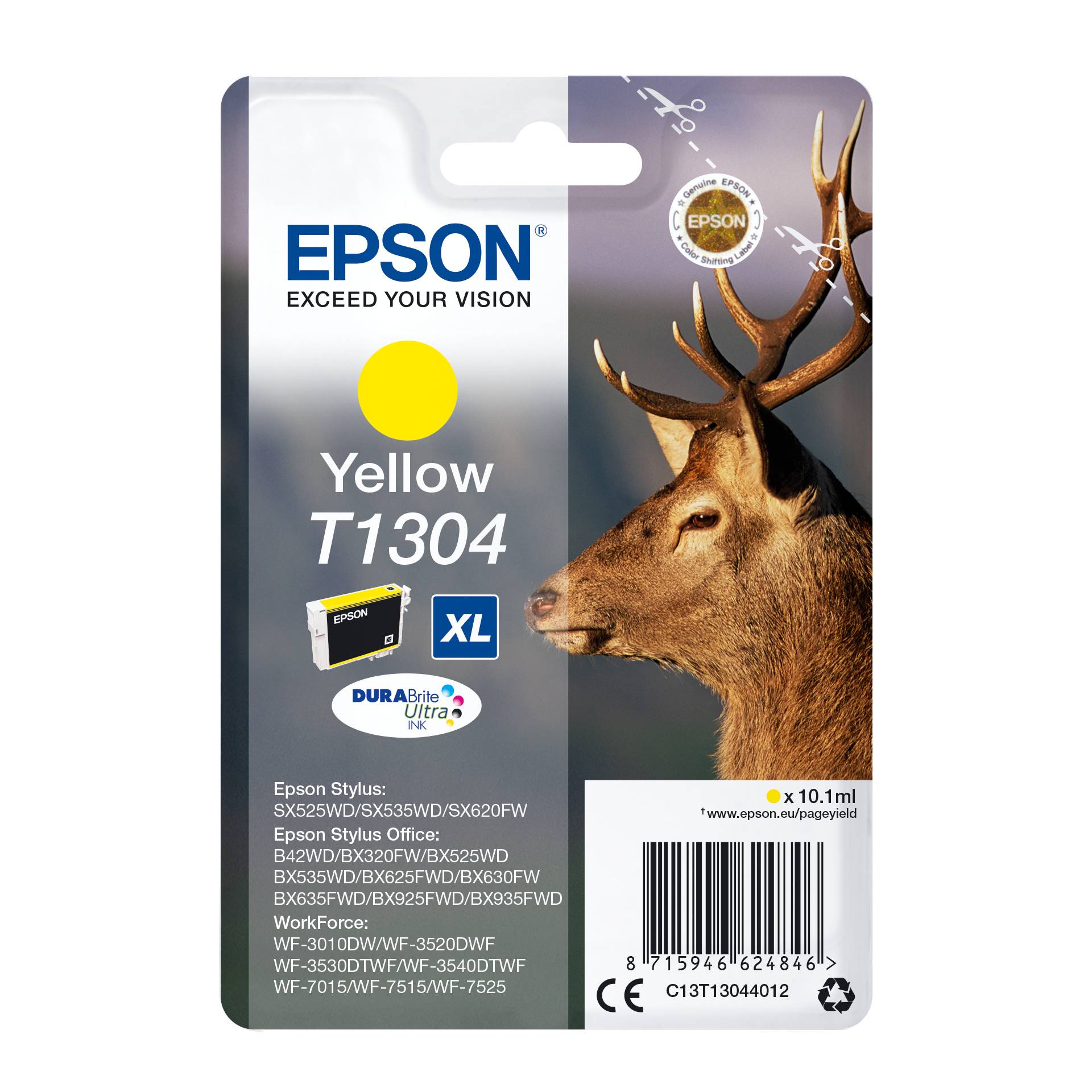 Epson cartuccia giallo DURABrite T 130           T 1304