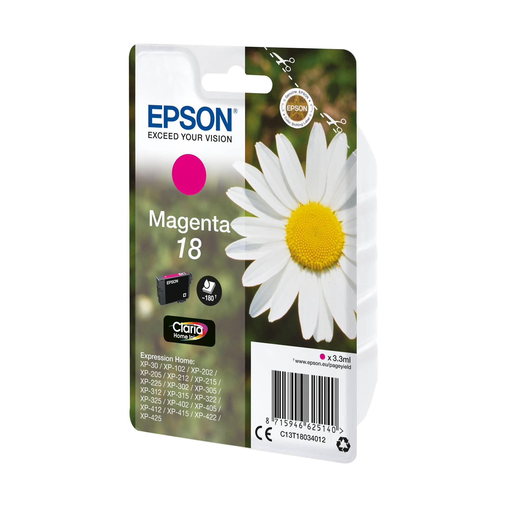 Epson cartuccia magenta Claria Home T 180         T 1803