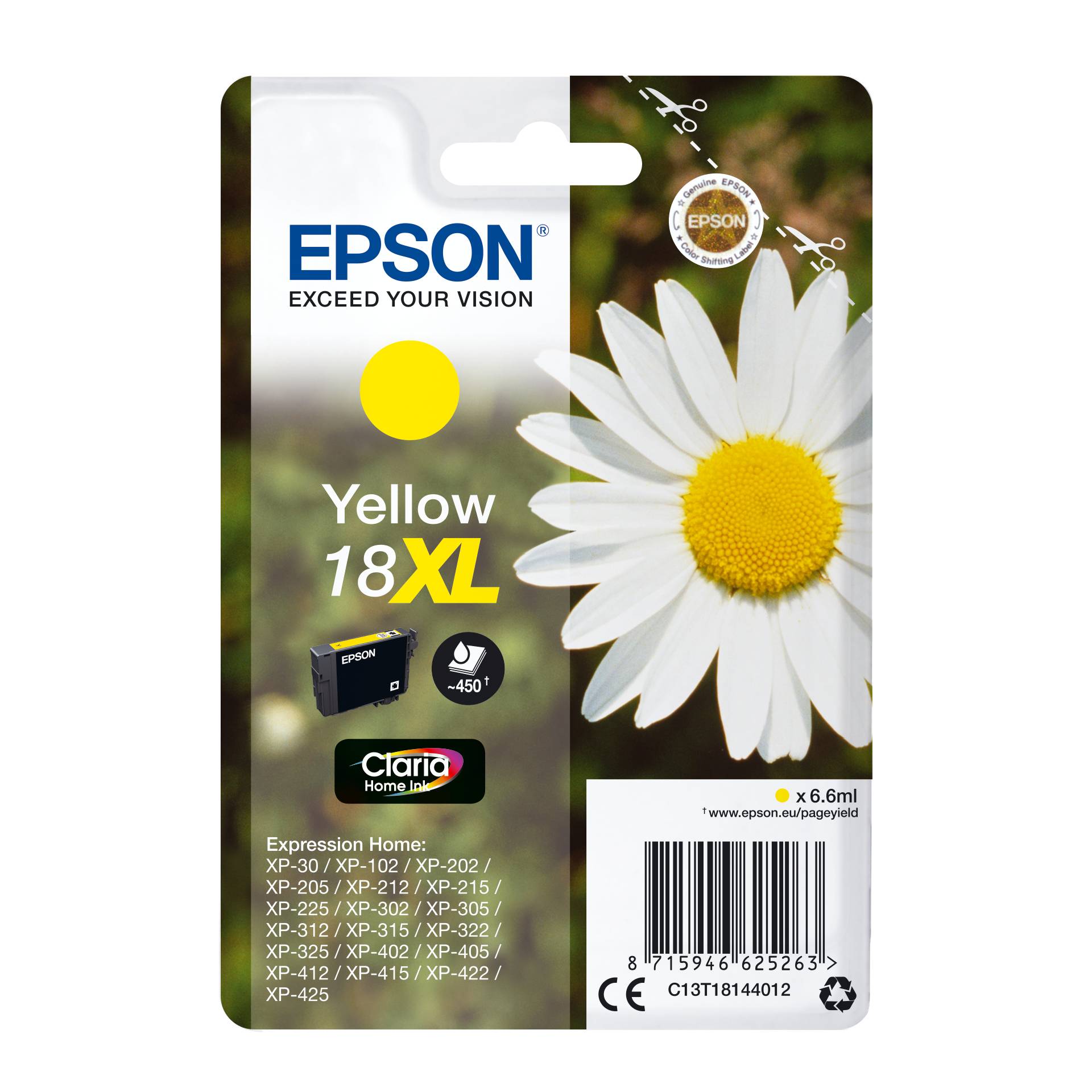 Epson cartuccia XL giallo Claria Home T 181         T 1814