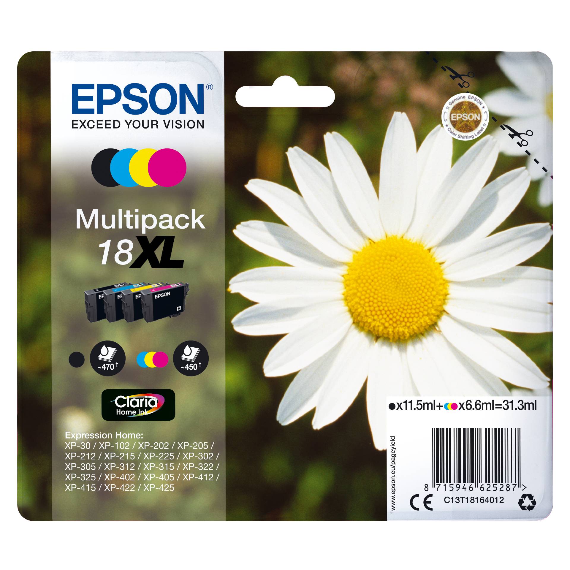 Epson Claria Home XL Multipack T 181 BK/C/M/Y            T 1