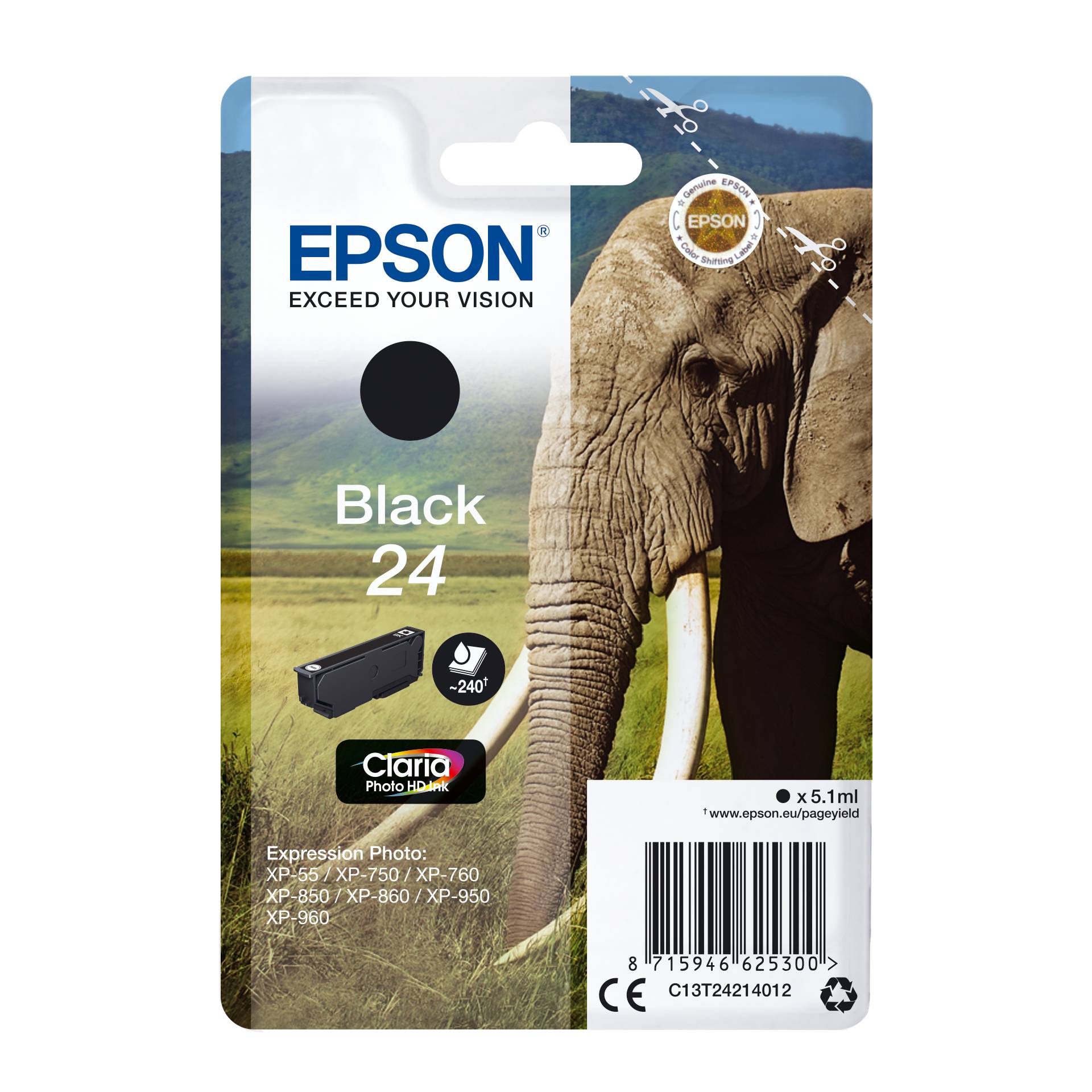 Epson cartuccia nero Claria Photo HD T 242     T 2421