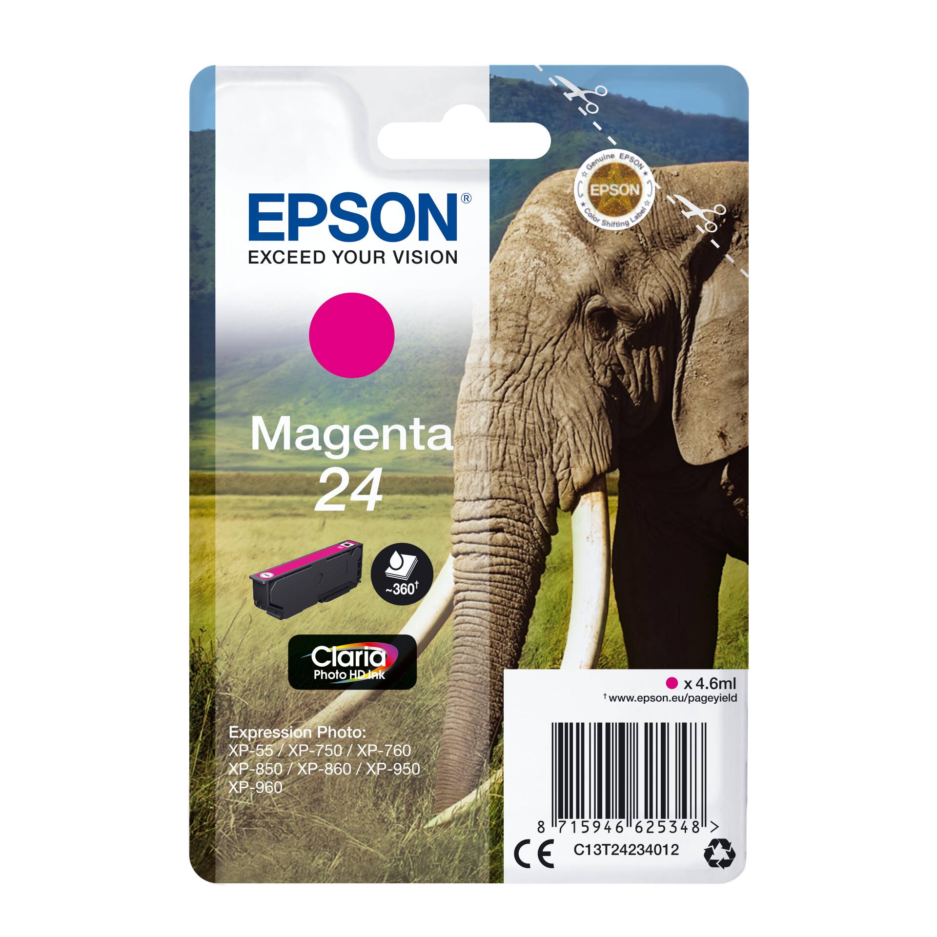 Epson cartuccia magenta Claria Photo HD T 242     T 2423
