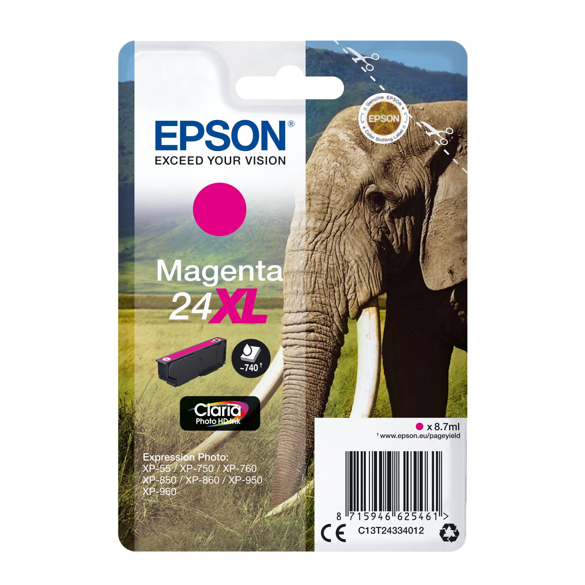 Epson cartuccia XL magenta Claria Photo HD T 243     T 2433