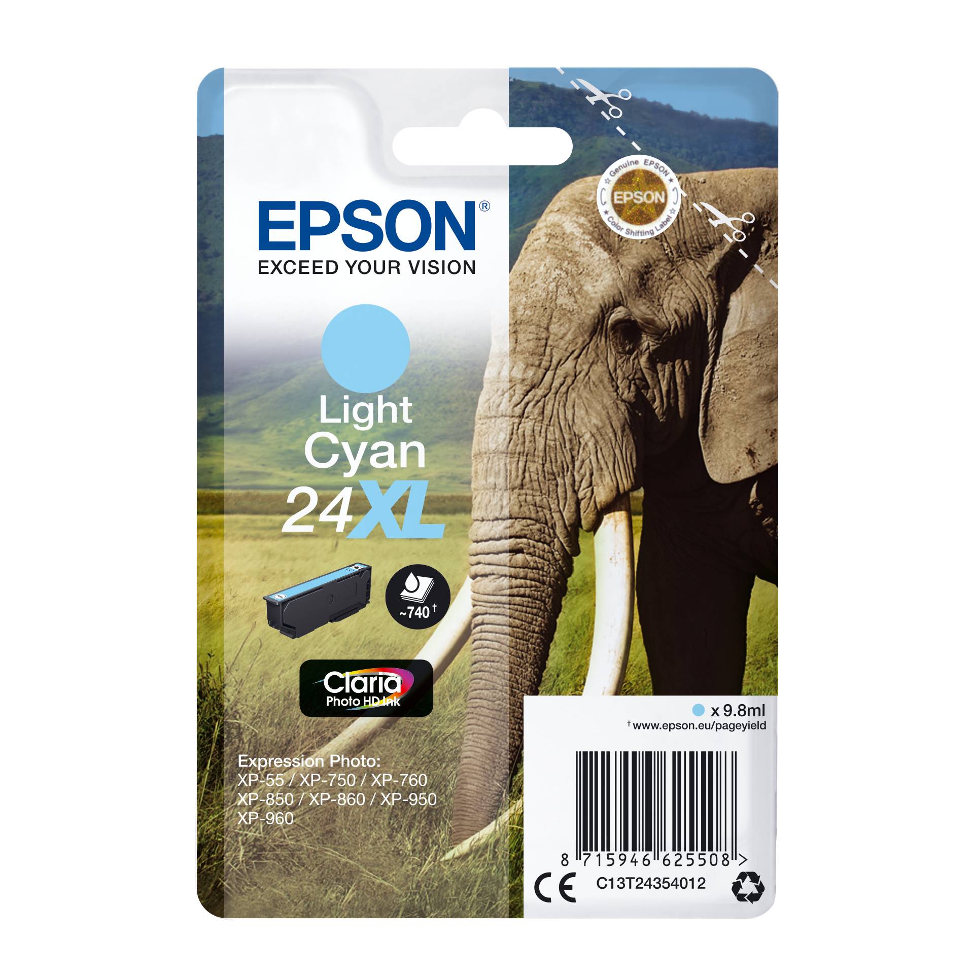 Epson cartuccia XL light ciano Claria Home HD T 2435