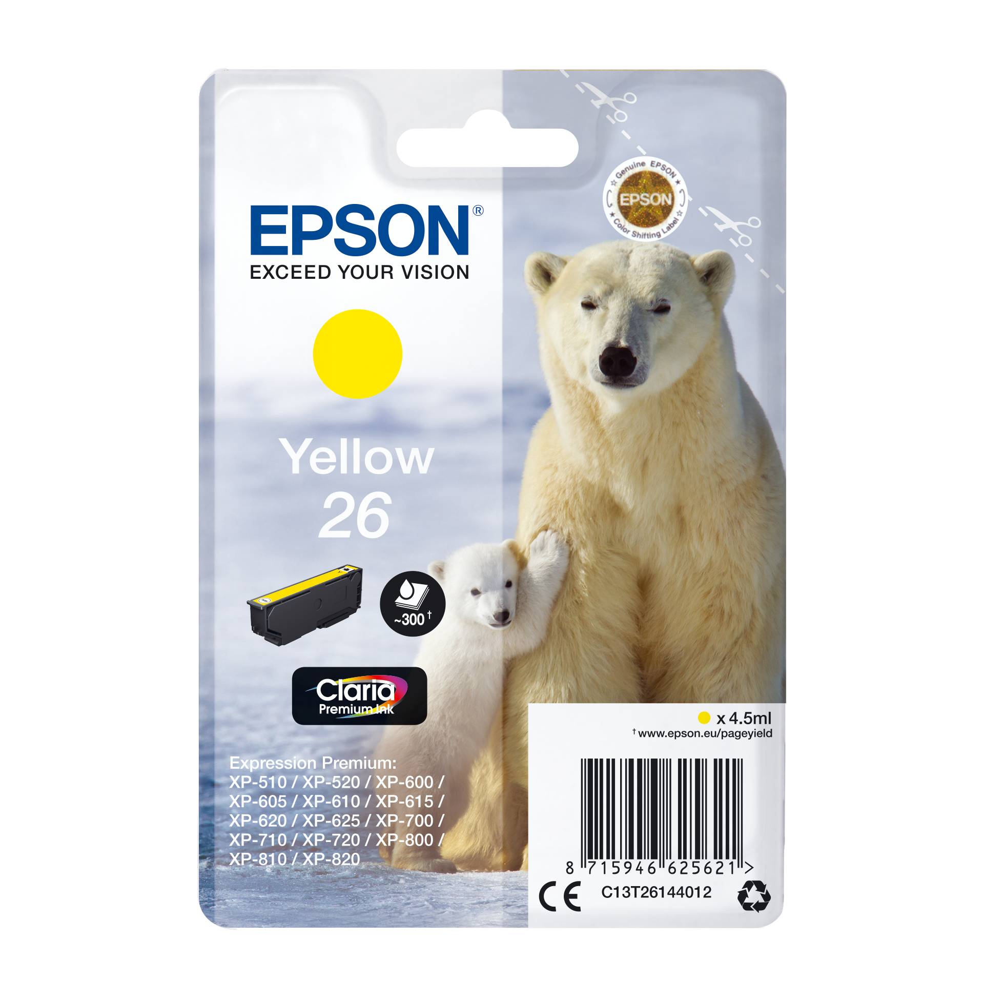 Epson cartuccia giallo Claria Premium T 261      T 2614
