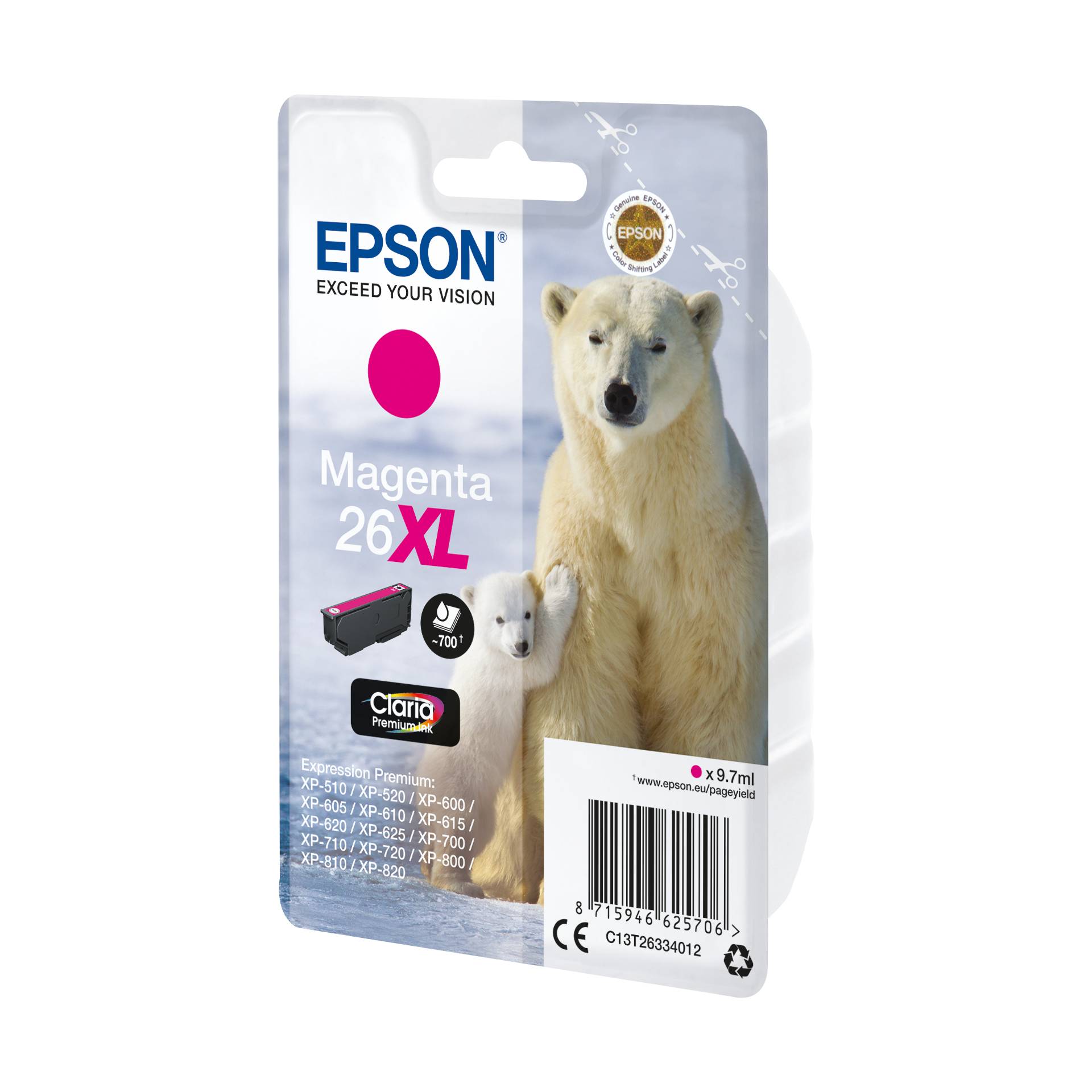 Epson cartuccia XL magenta Claria Premium T 263      T 2633