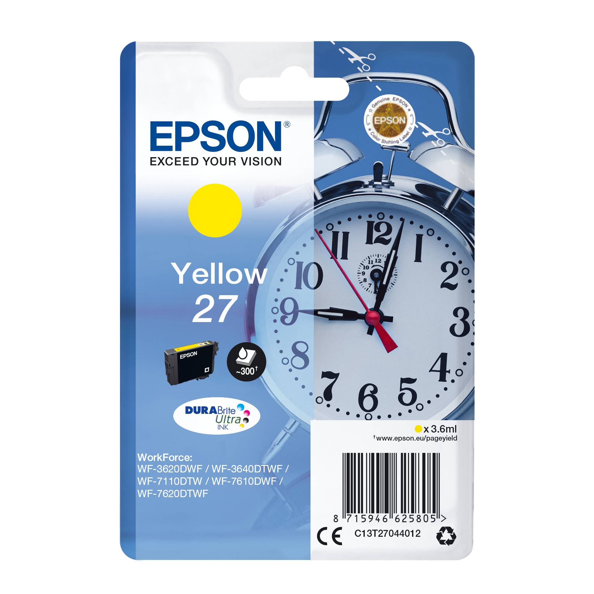 Epson DURABrite Ultra Ink 27 cartuccia giallo T 2704