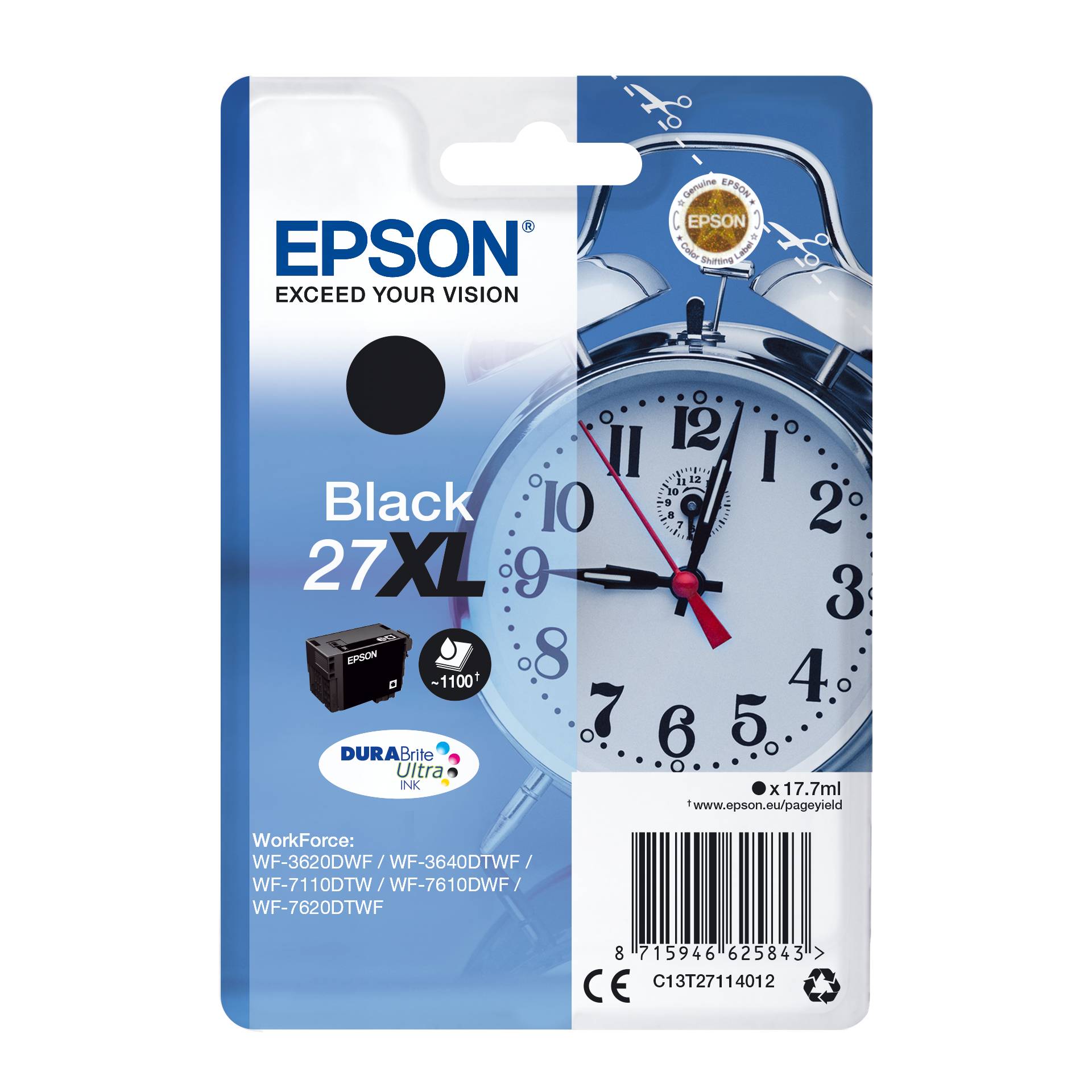 Epson DURABrite Ultra Ink 27 XL cartuccia nero T 2711