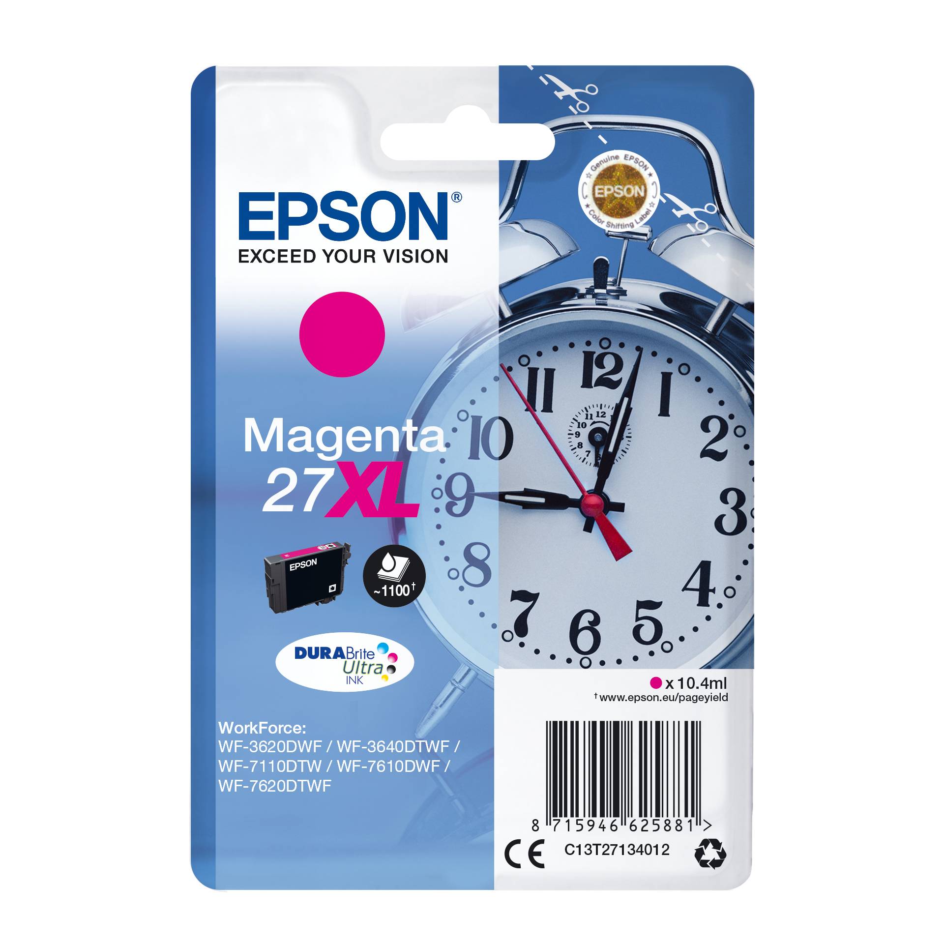 Epson DURABrite Ultra Ink 27 XL cartuccia magenta T 2713