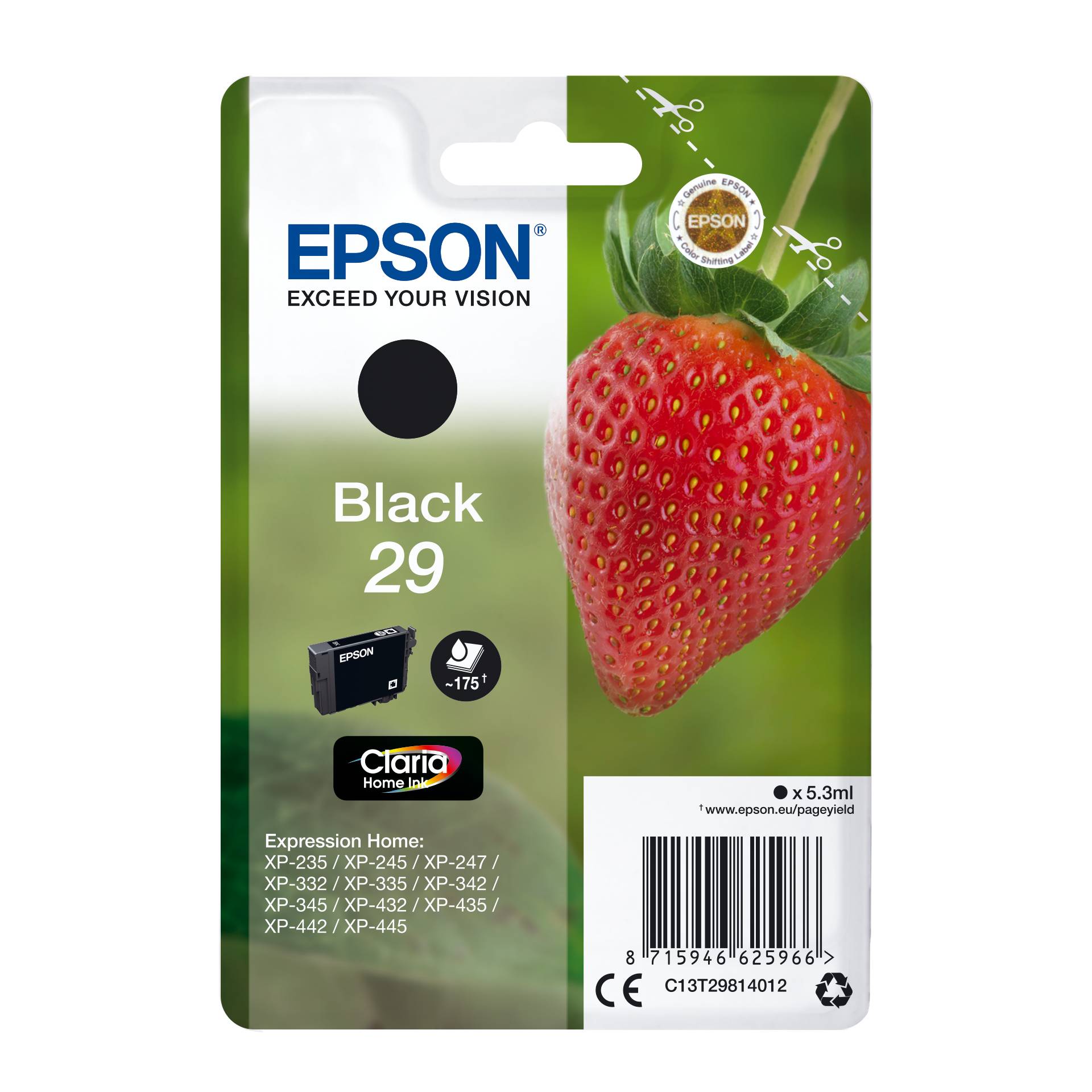 Epson cartuccia nero Claria Home 29            T 2981