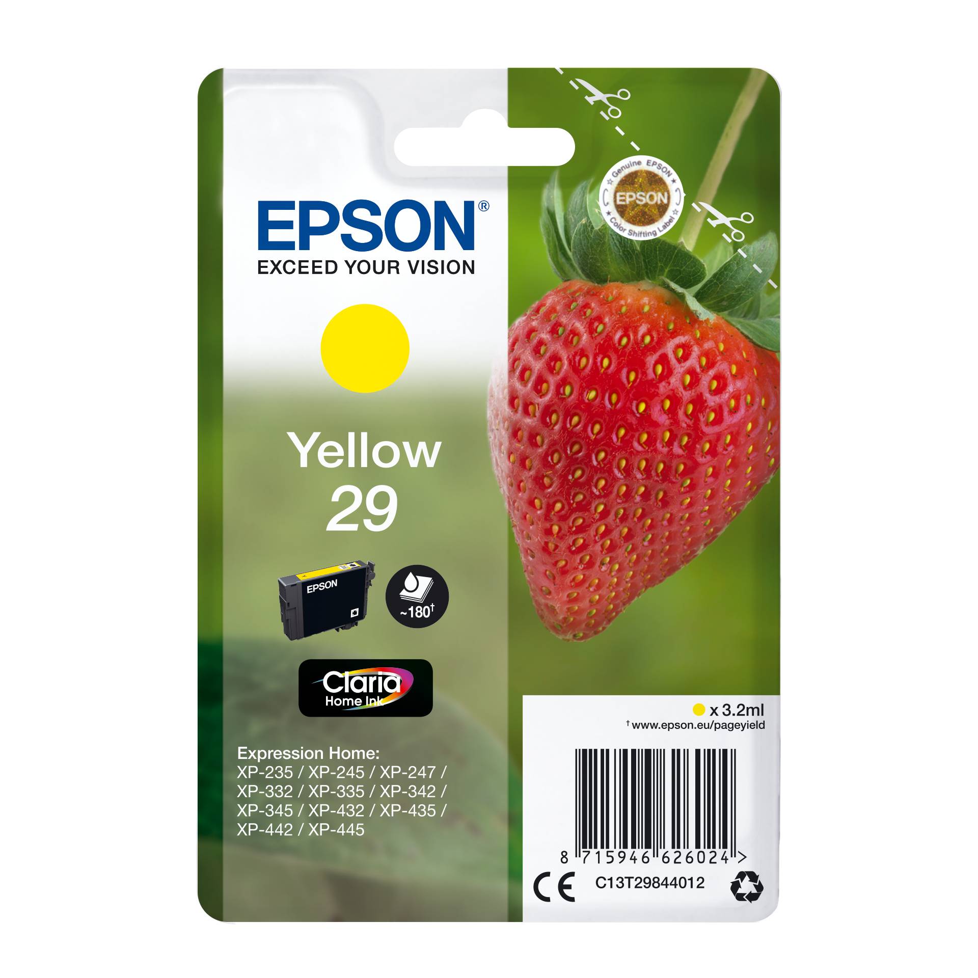 Epson cartuccia giallo Claria Home 29            T 2984