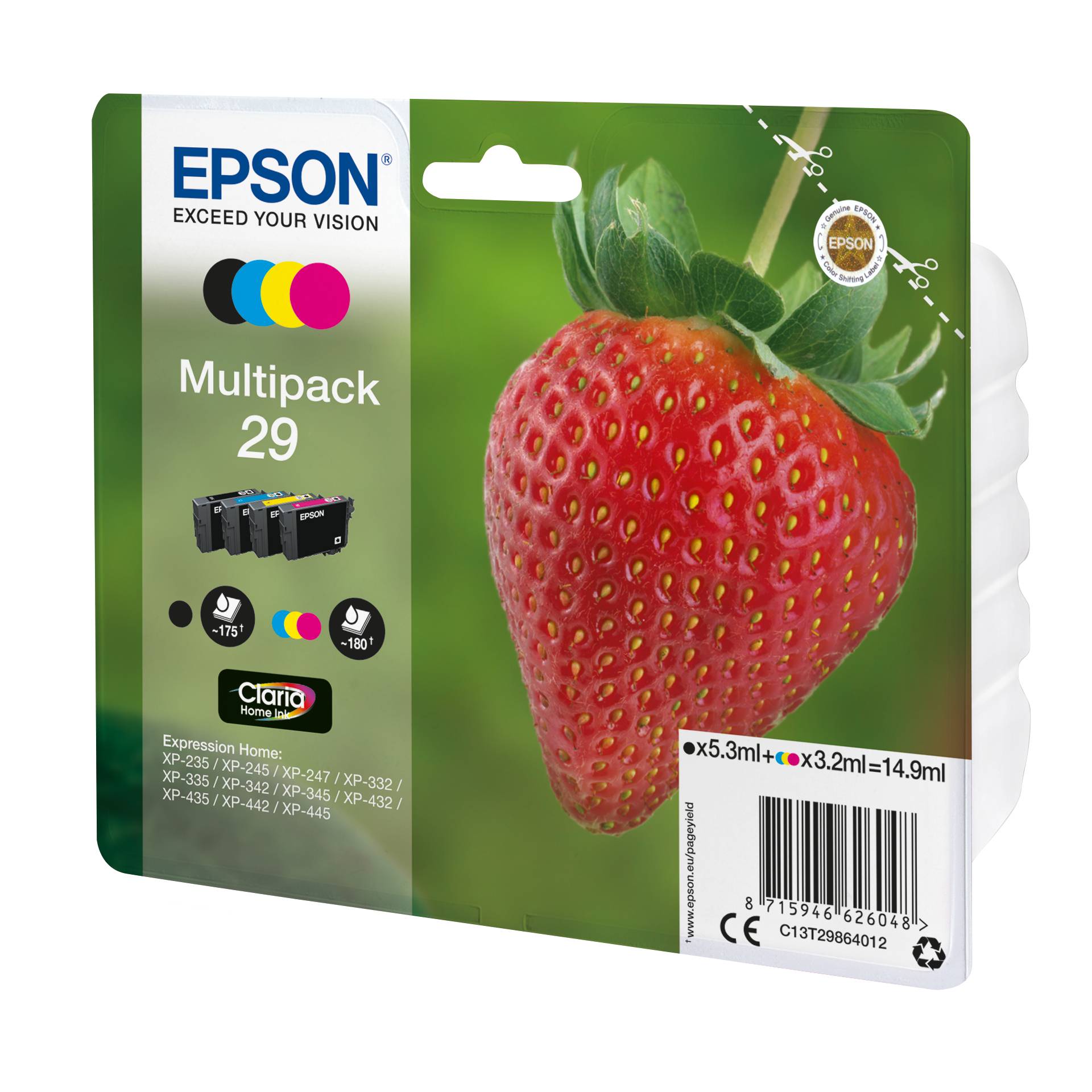 Epson Claria Home Multipack 29 BK/C/M/Y                  T 2