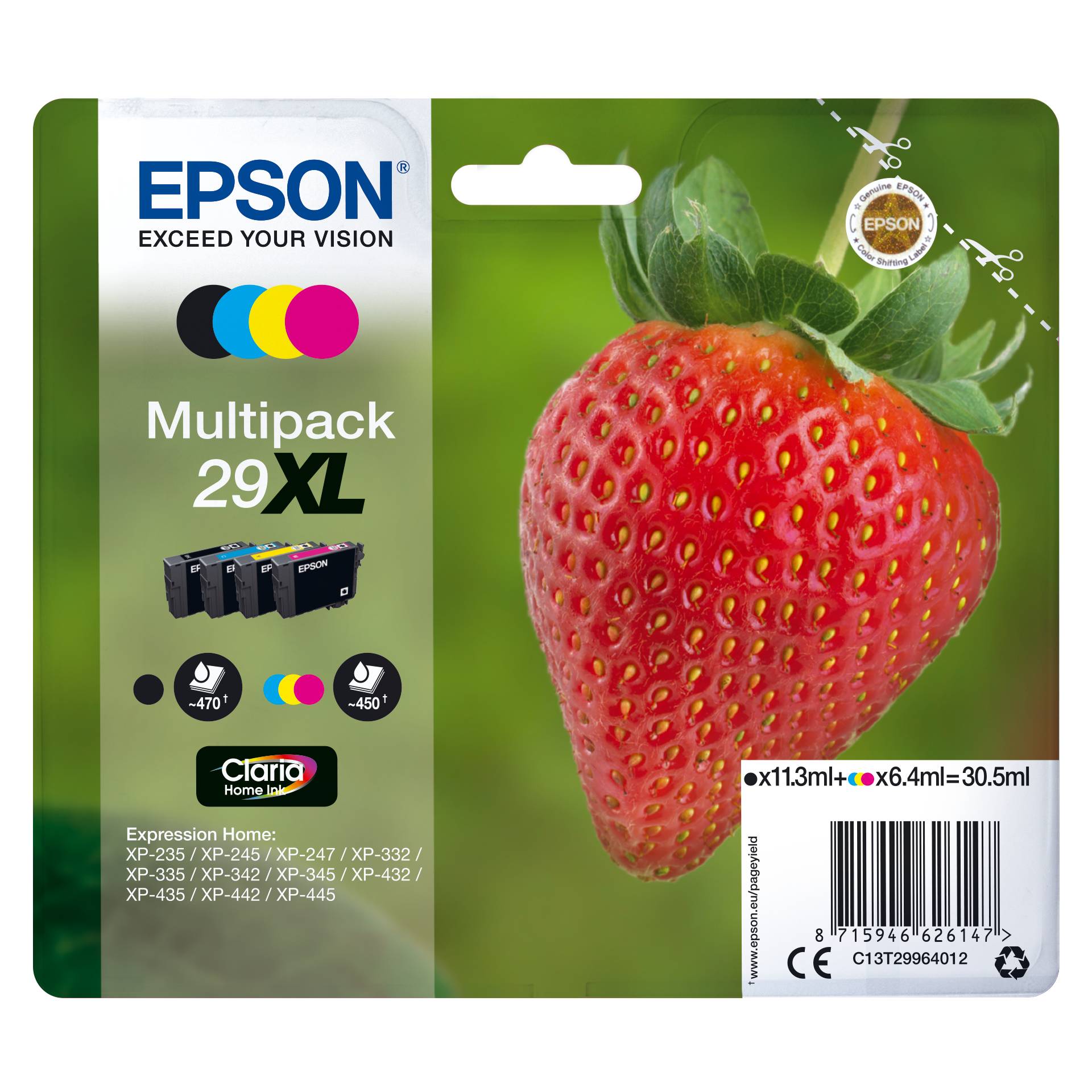 Epson Claria Home Multipack 29XL BK/C/M/Y                  T