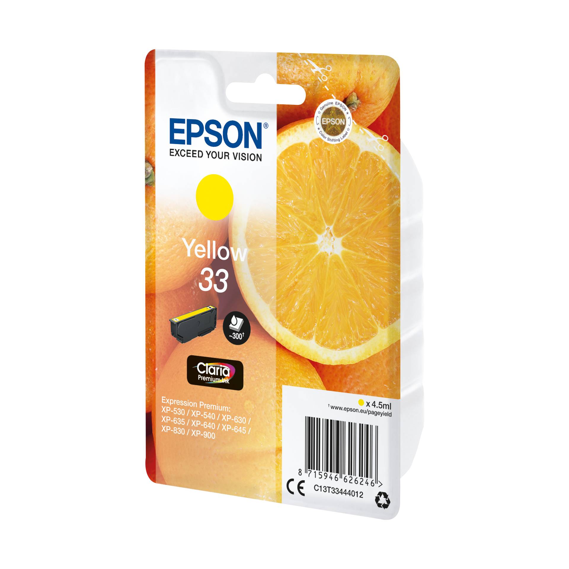 Epson cartuccia giallo Claria Premium 33         T 3344