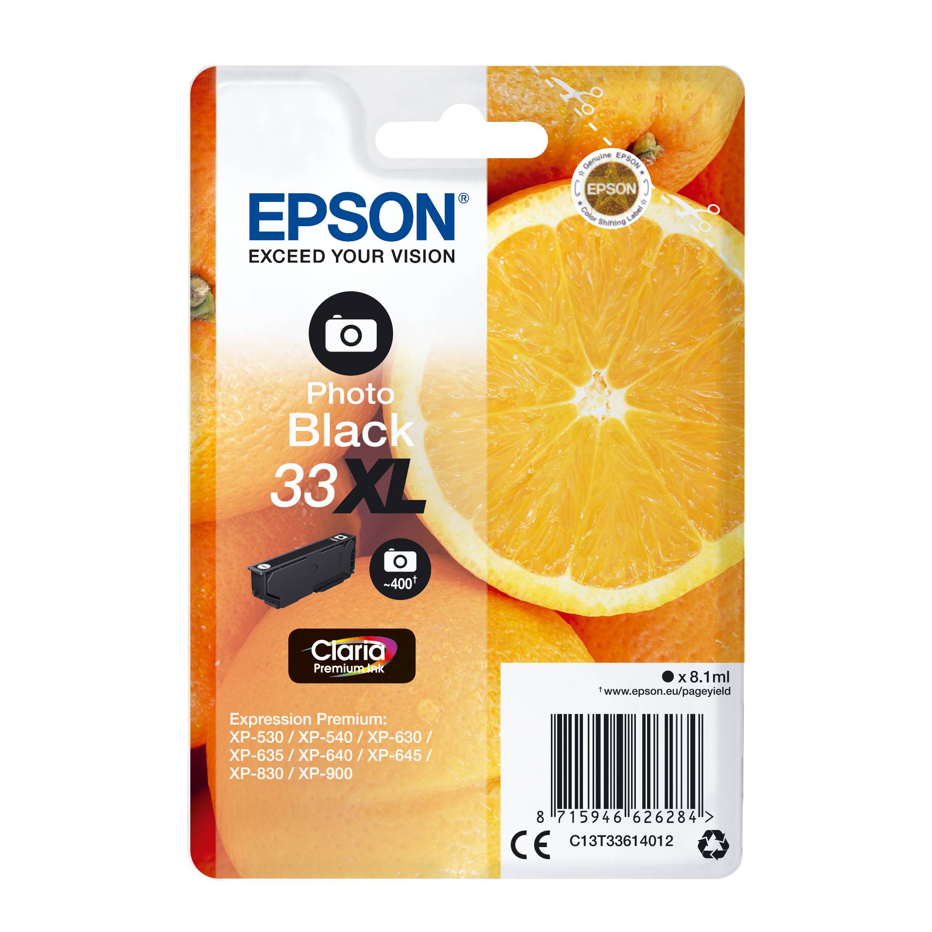 Epson cartuccia foto nero Claria Premium 33 XL      T 3361