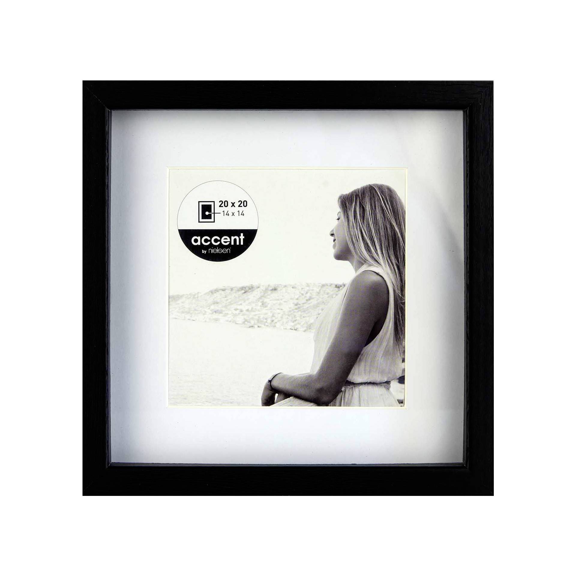 Nielsen Aura nero 20x20 legno incl. Passepartout 1115000