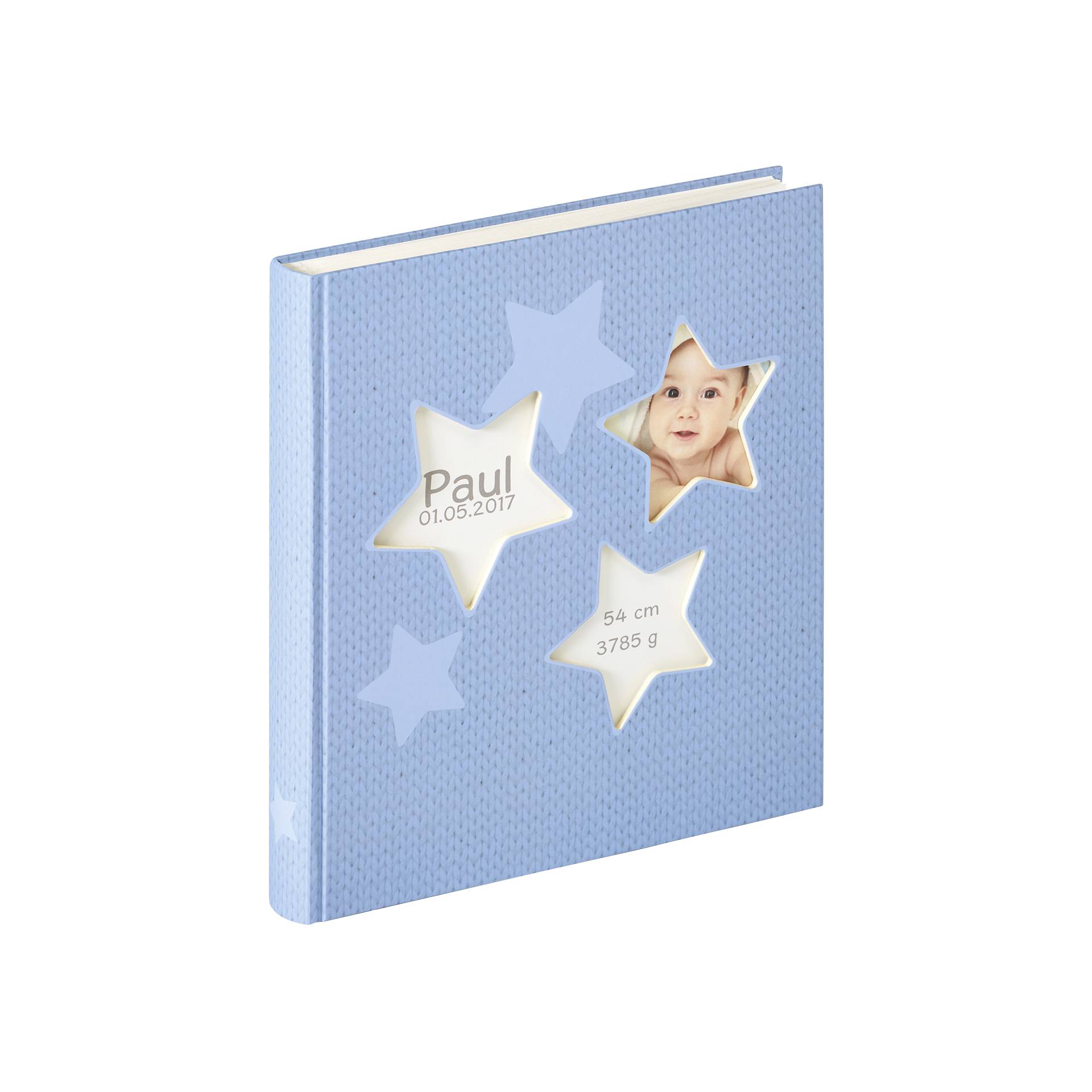 Walther Estrella blu 28x30,5 50 weiße pagine Babyalbum UK133