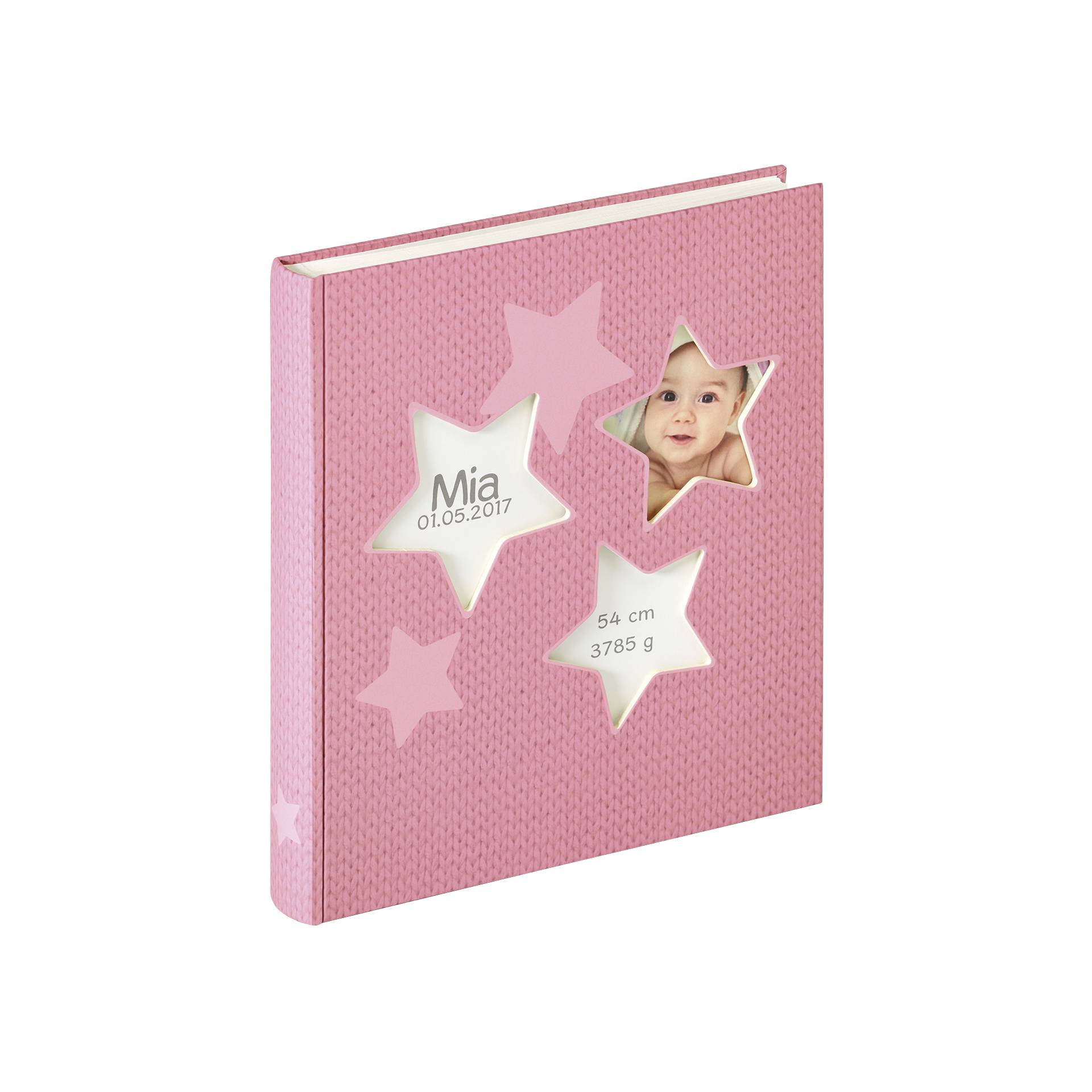 Walther Estrella rosa    28x30,5 50 weiße pagine Babyalbum U