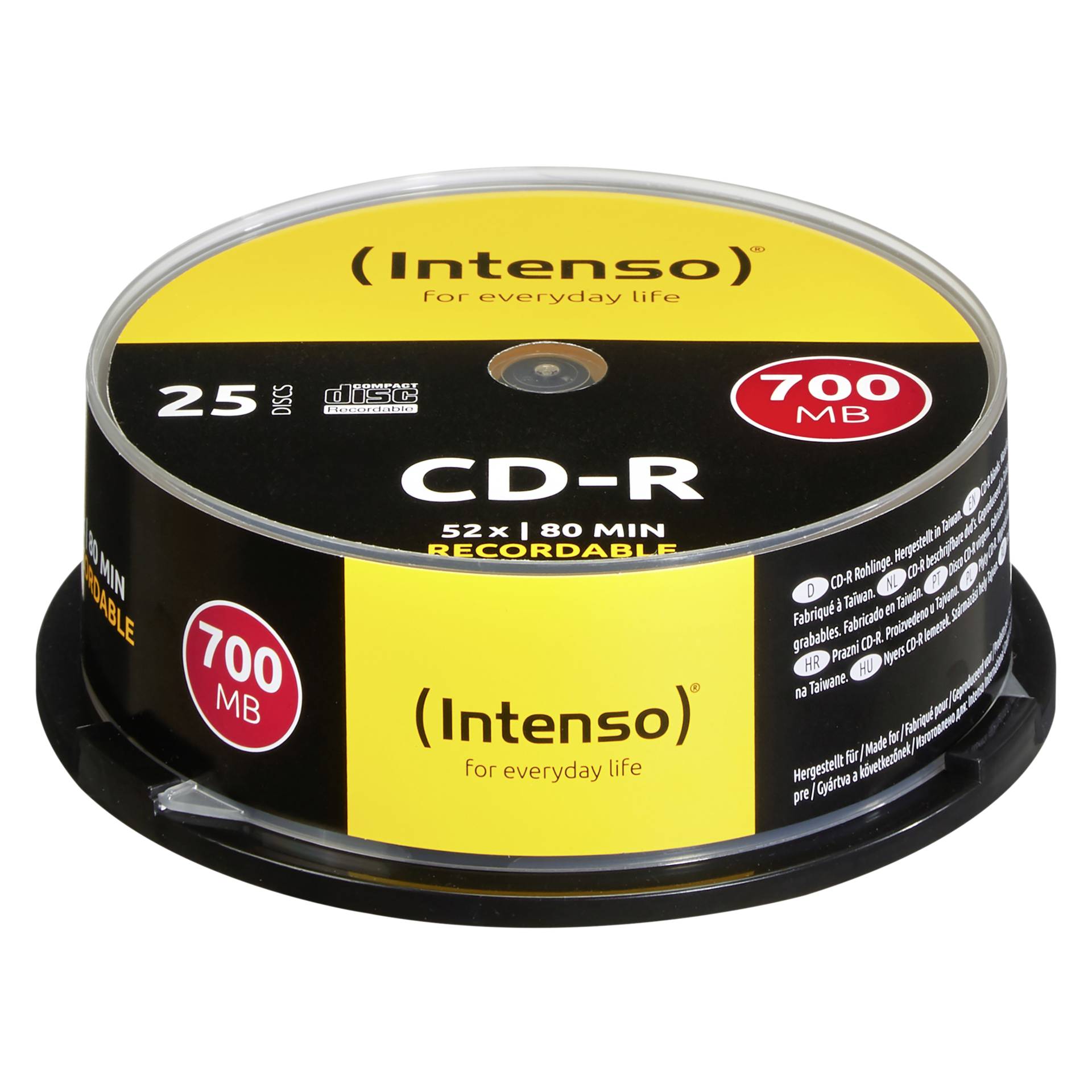 1x25 Intenso CD-R 80 / 700MB 52x Speed, Cakebox Spindel