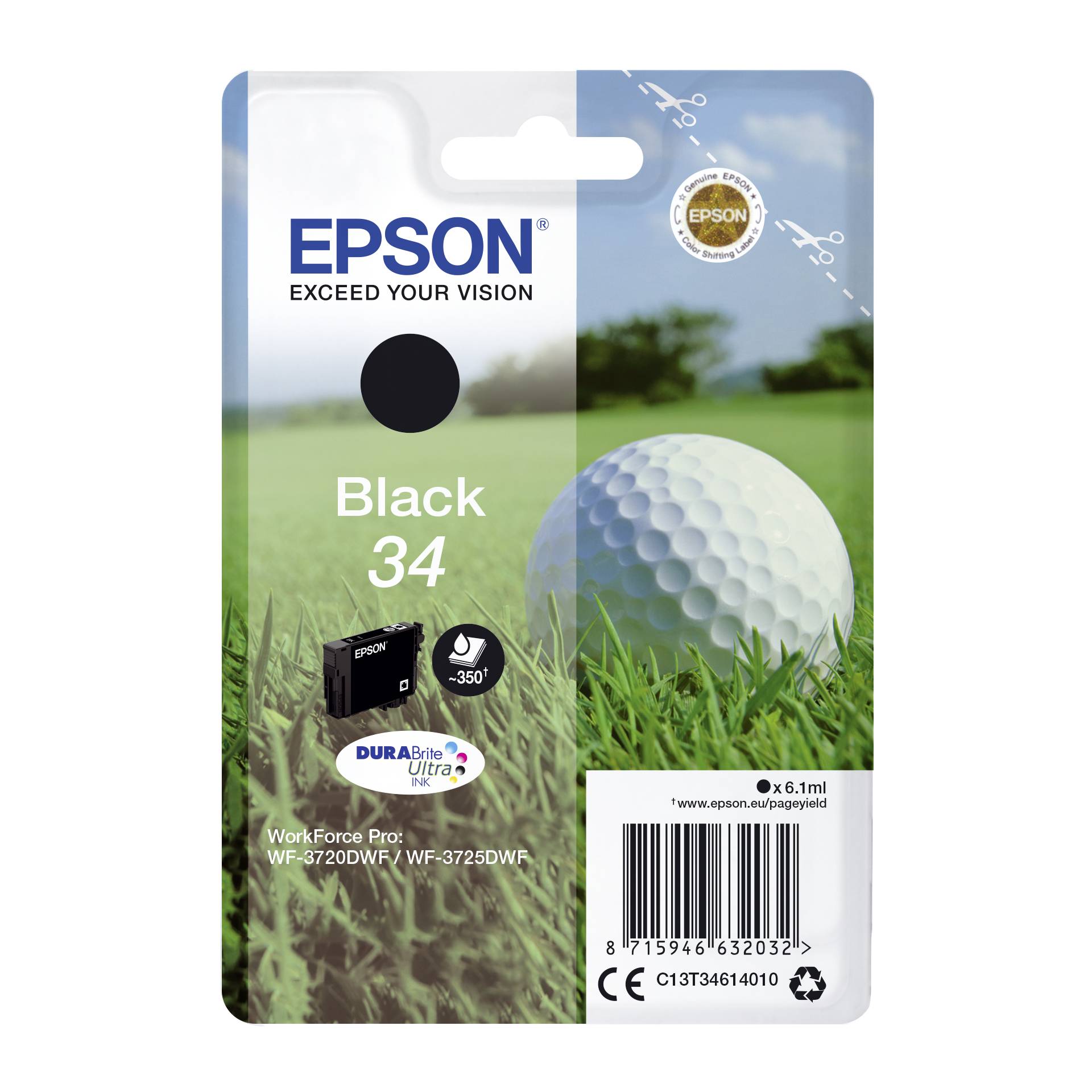 Epson cartuccia nero DURABrite Ultra Ink 34    T 3461