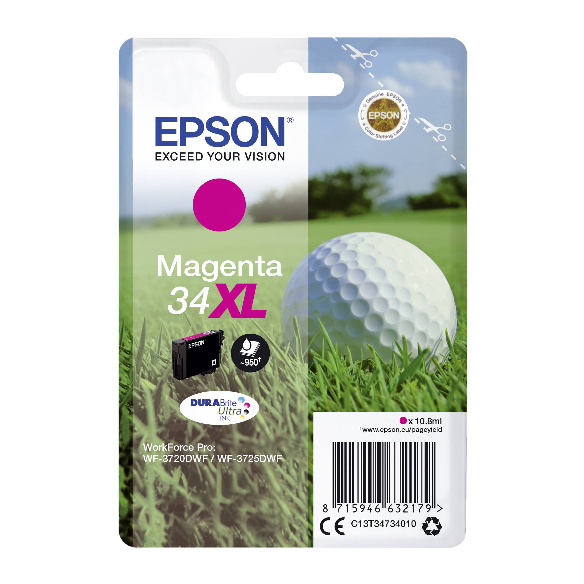 Epson cartuccia magenta DURABrite Ultra Ink 34 XL T 3473